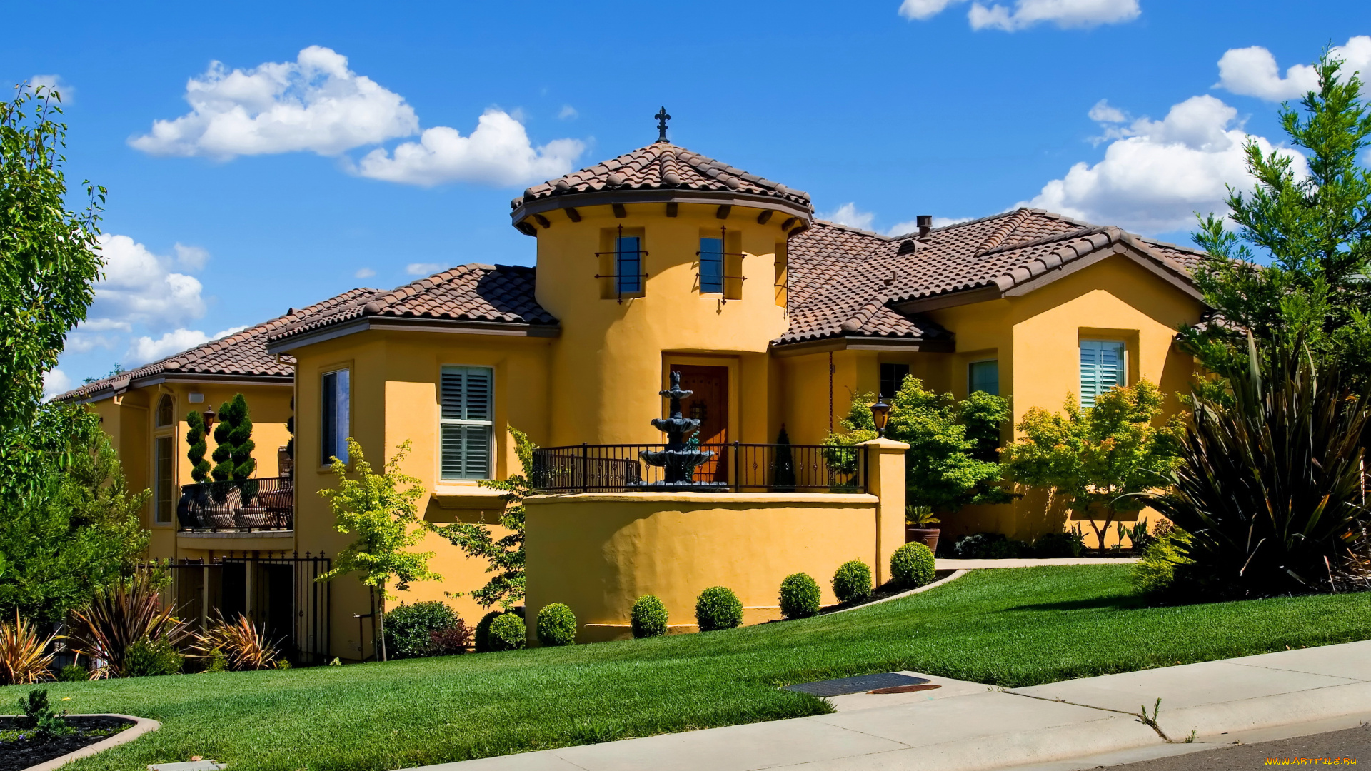 города, -, здания, , дома, ландшафт, особняк, дом, дизайн