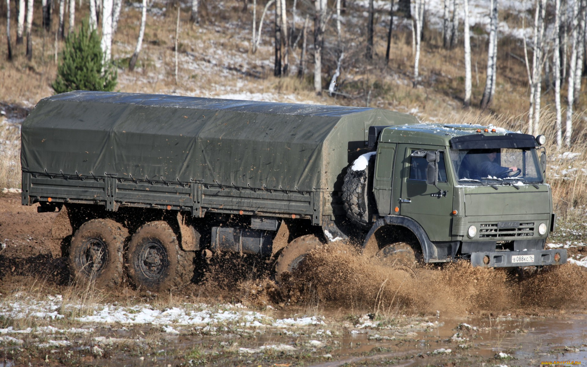 автомобили, камаз, брызги