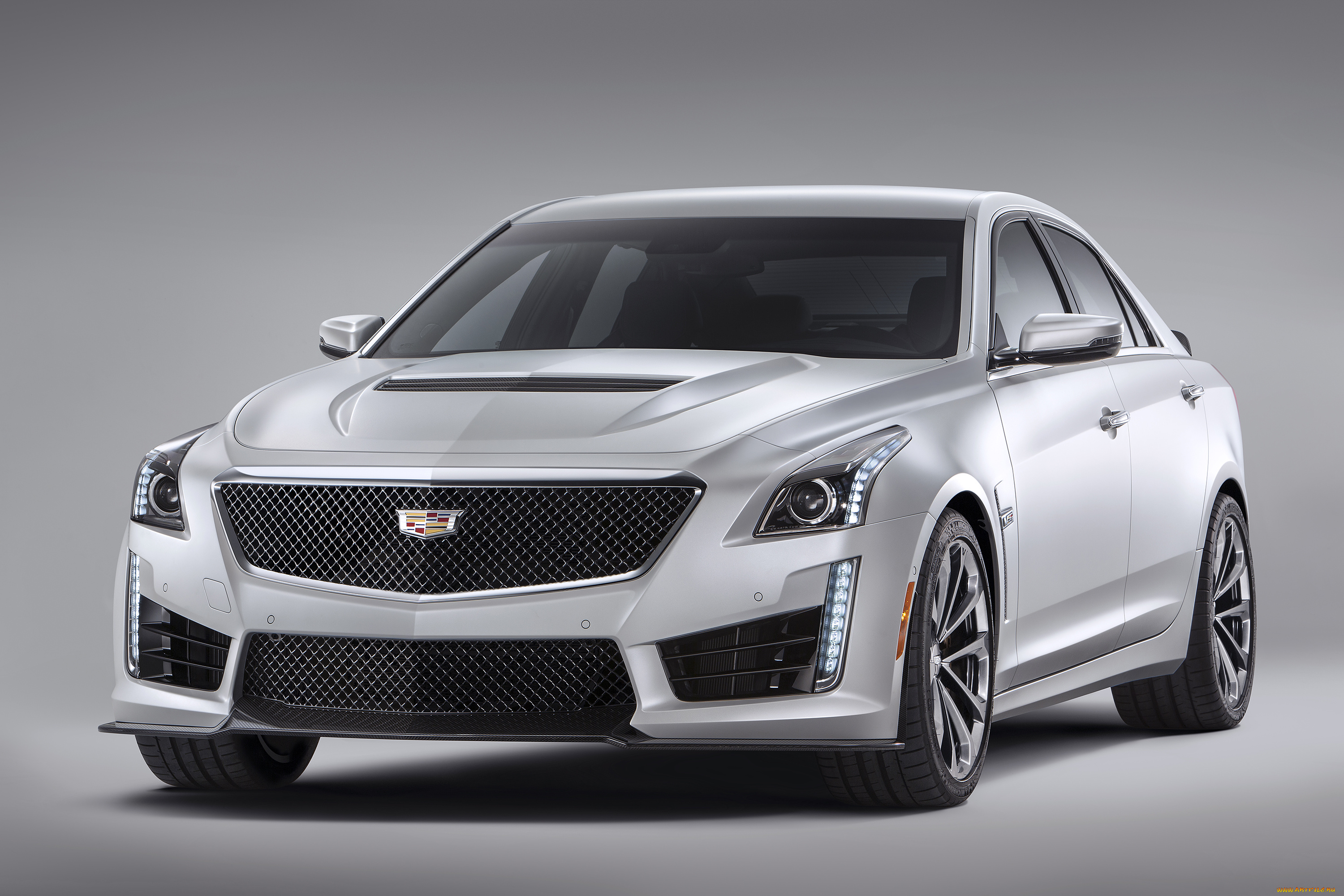 автомобили, cadillac, светлый, cts-v, 2016г