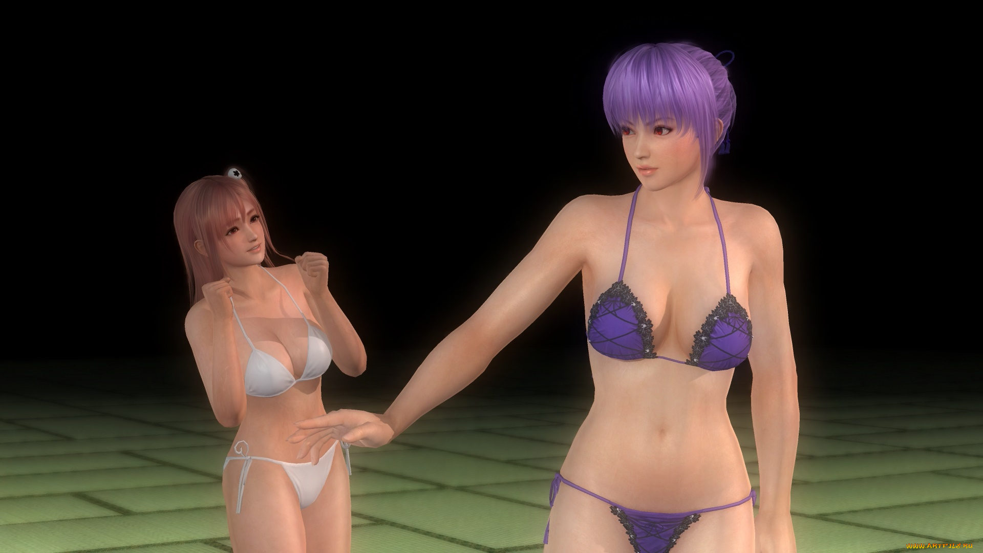 видео, игры, dead, or, alive, 5, девушки, взгляд, фон, honoka, and, ayane