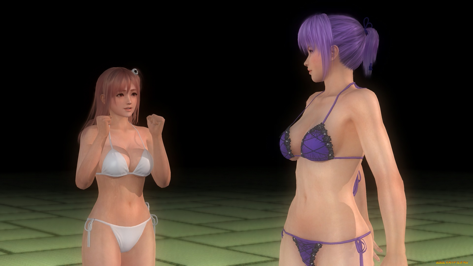 видео, игры, dead, or, alive, 5, фон, взгляд, девушки, honoka, and, ayane