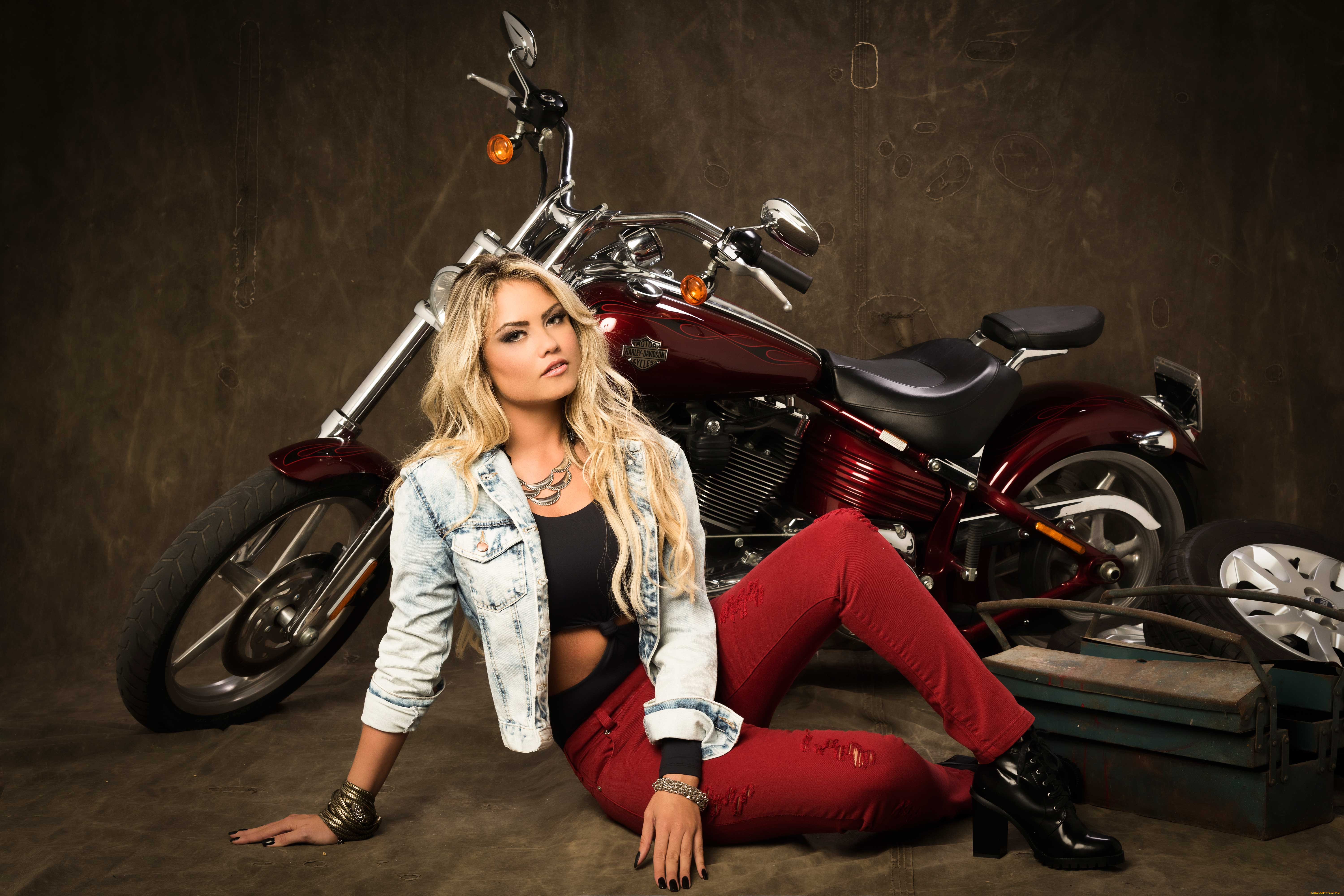 мотоциклы, мото, с, девушкой, ellen, rocche