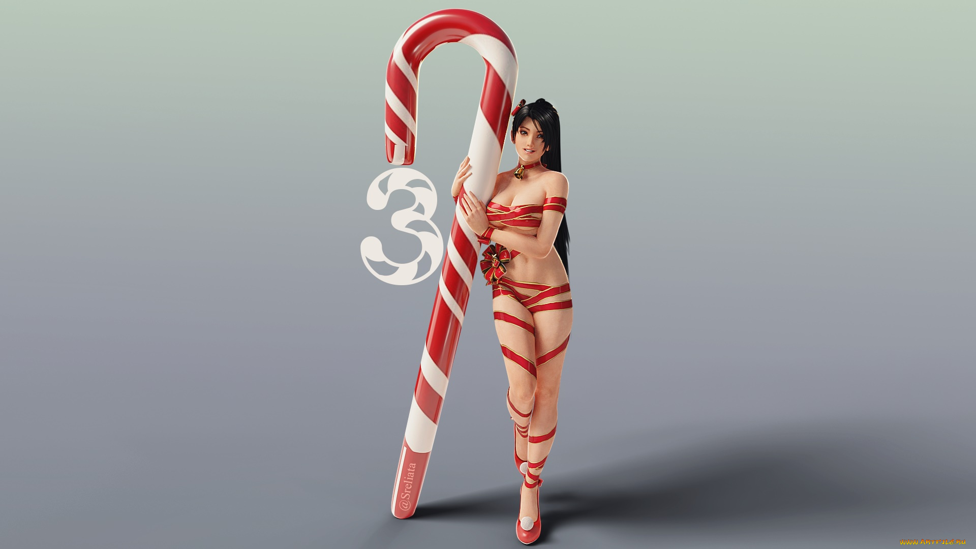 3д, графика, праздники, , holidays, девушка, фон, взгляд