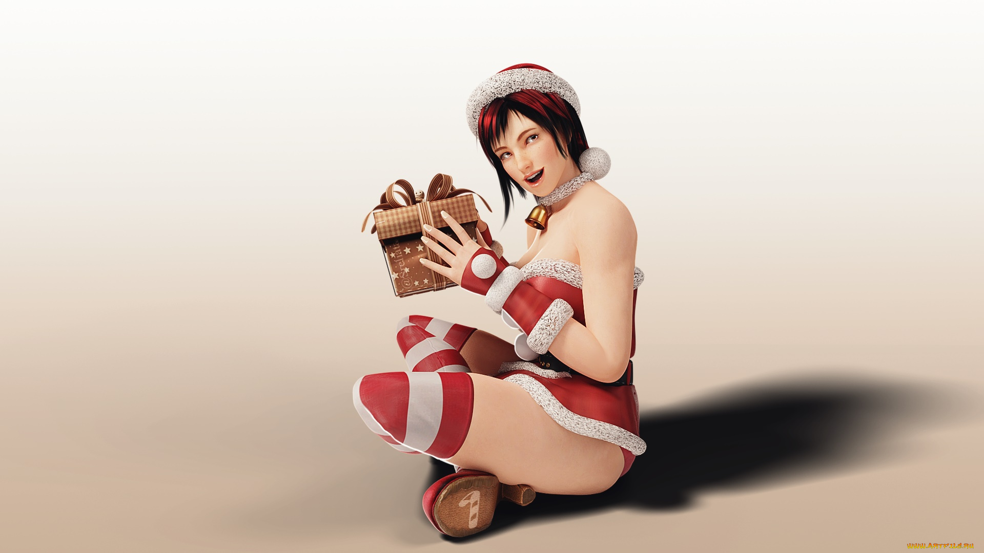 3д, графика, праздники, , holidays, фон, взгляд, девушка