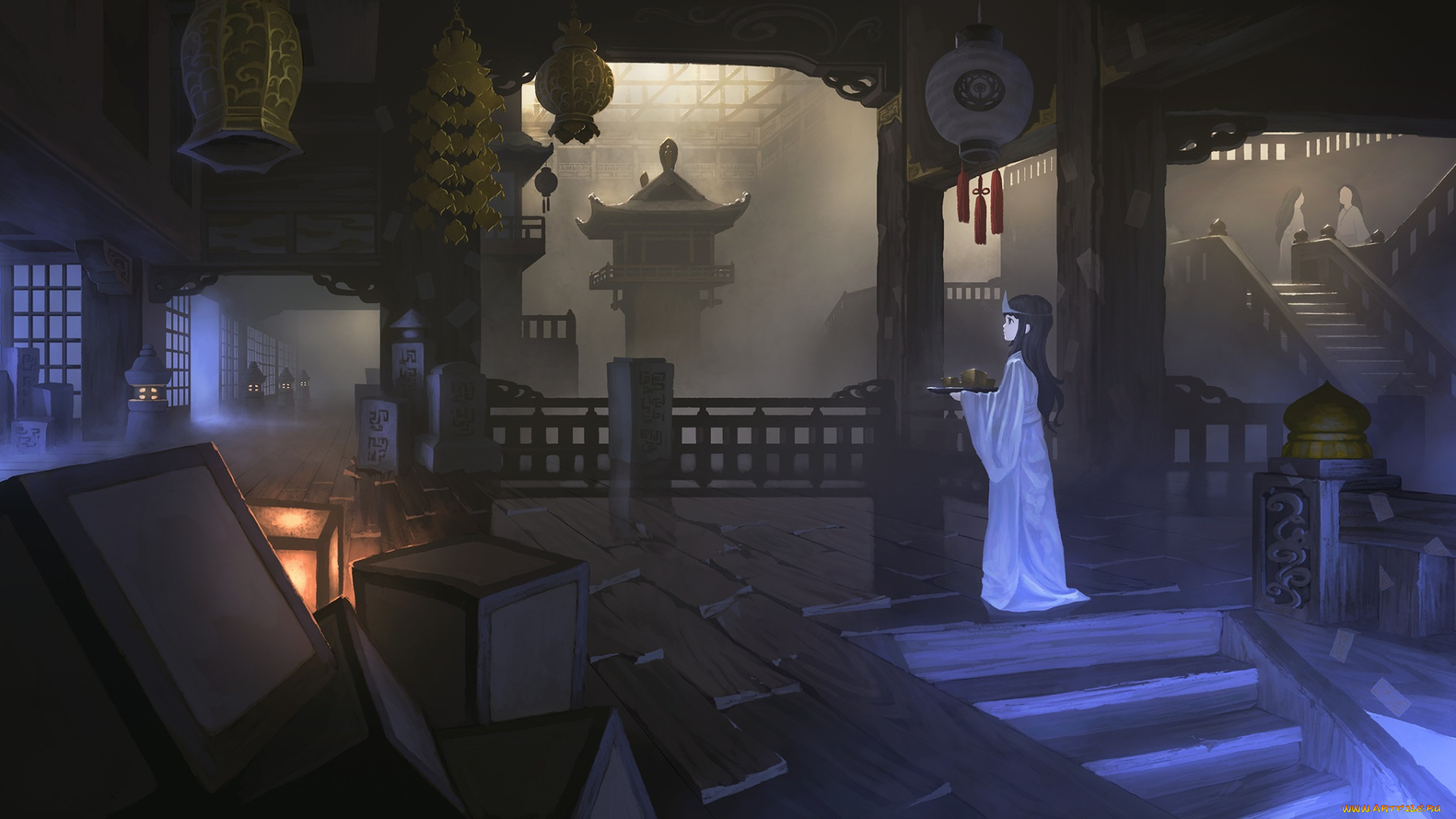 аниме, город, , улицы, , интерьер, , здания, девушка