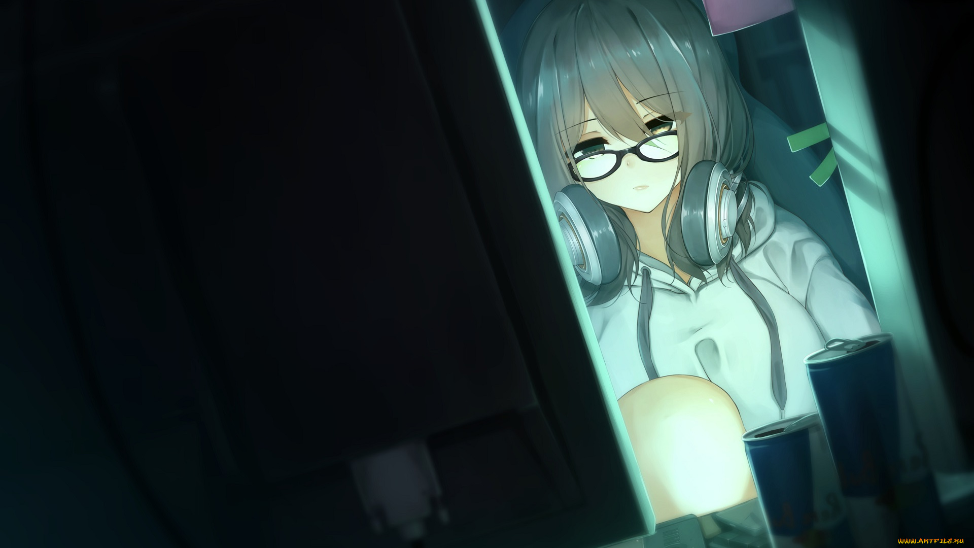 аниме, музыка, девушка