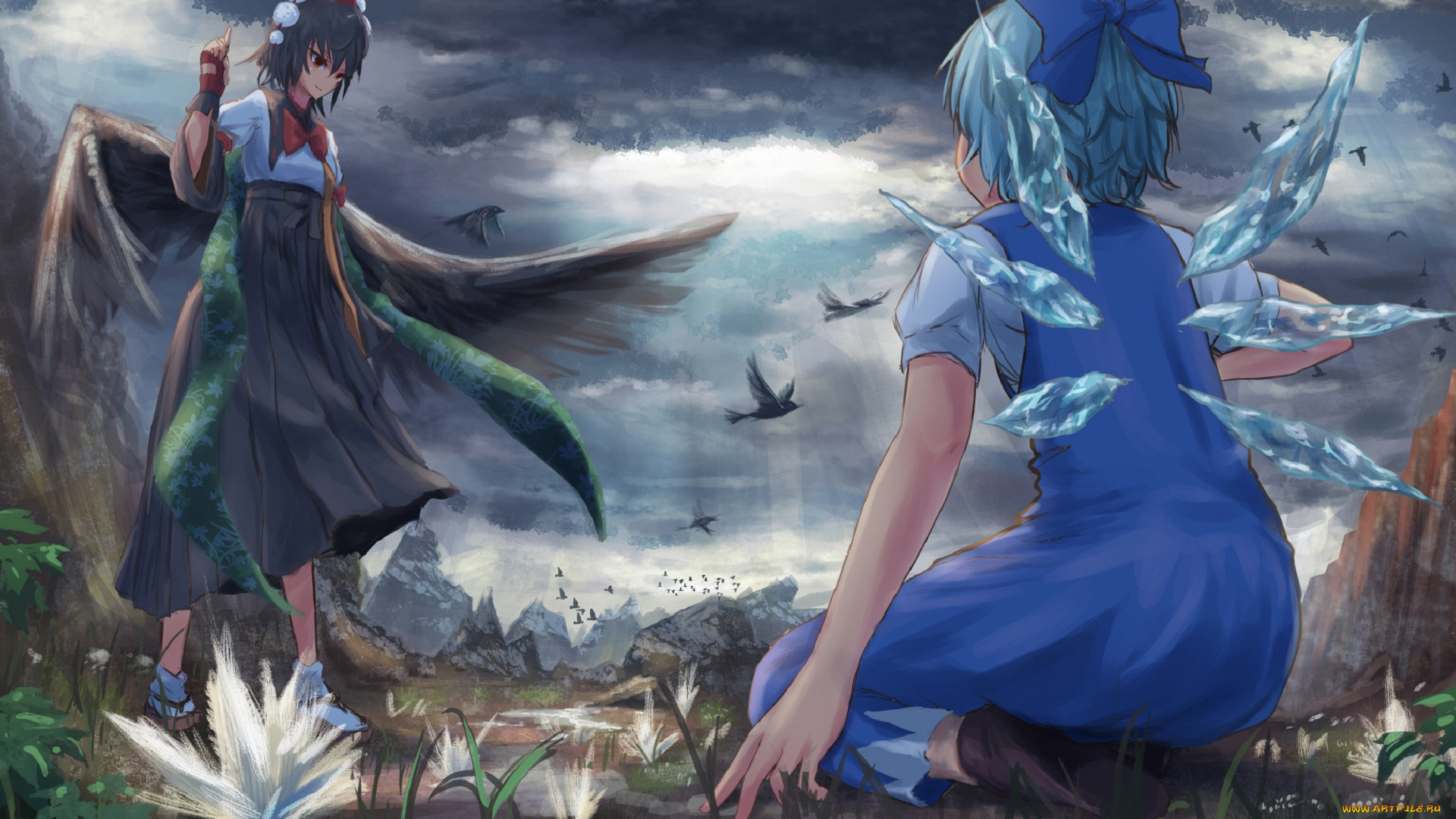 аниме, touhou, девушки