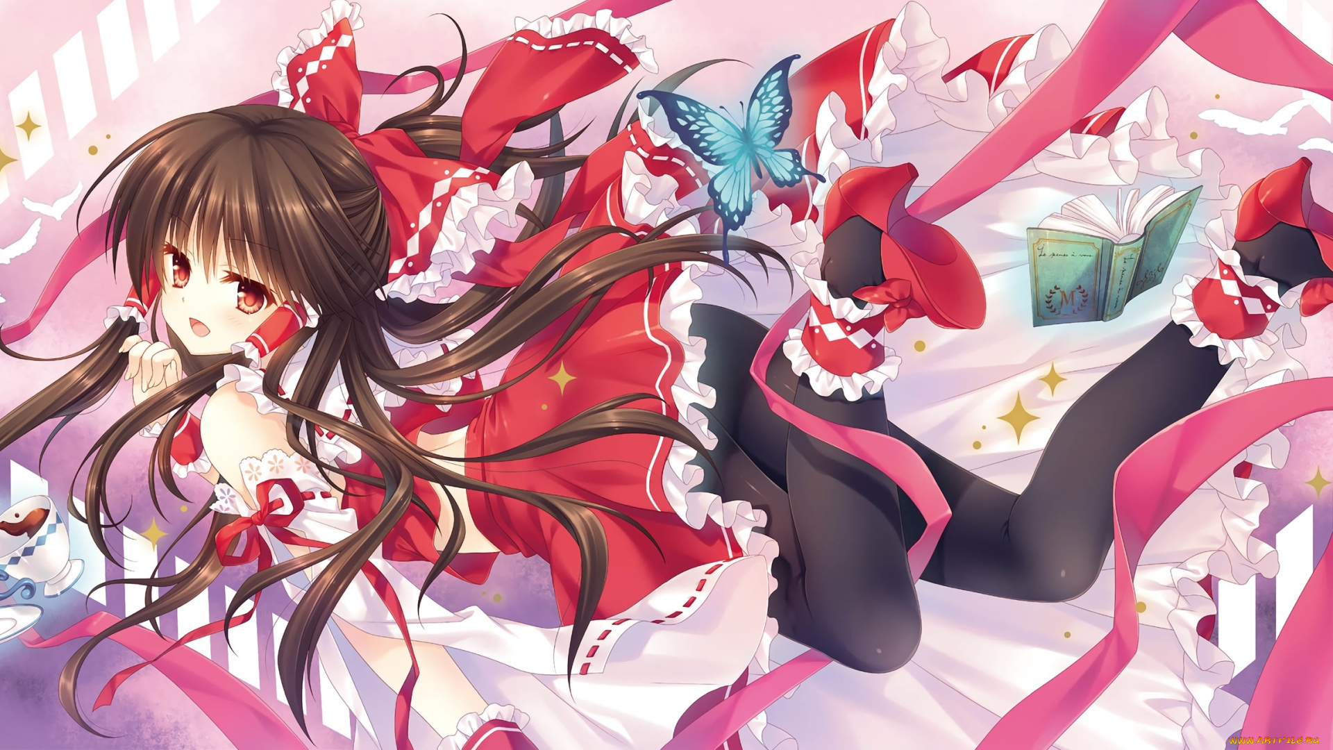 аниме, touhou, tatekawa, mako, akurei, reimu