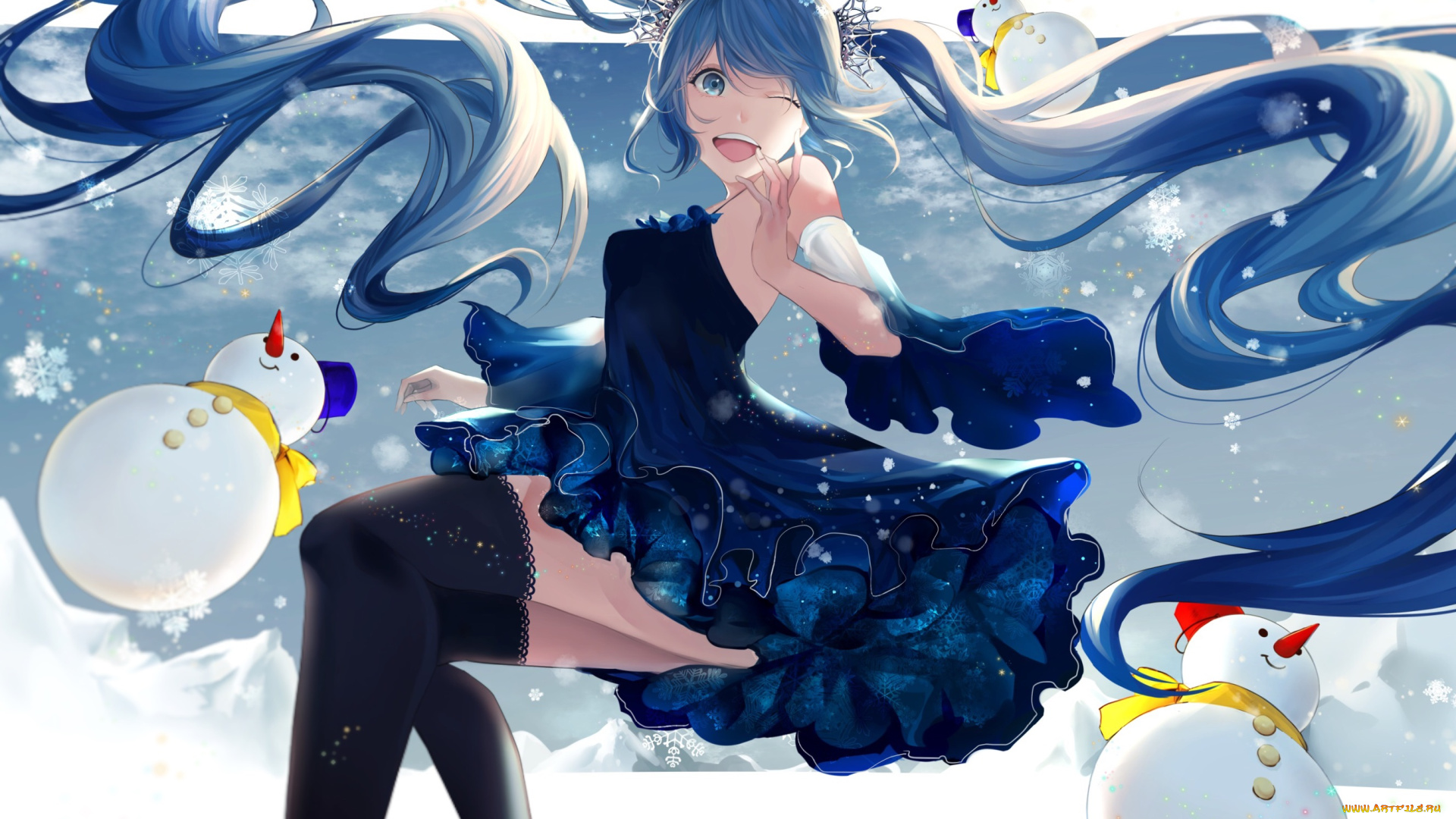 аниме, vocaloid, девушка