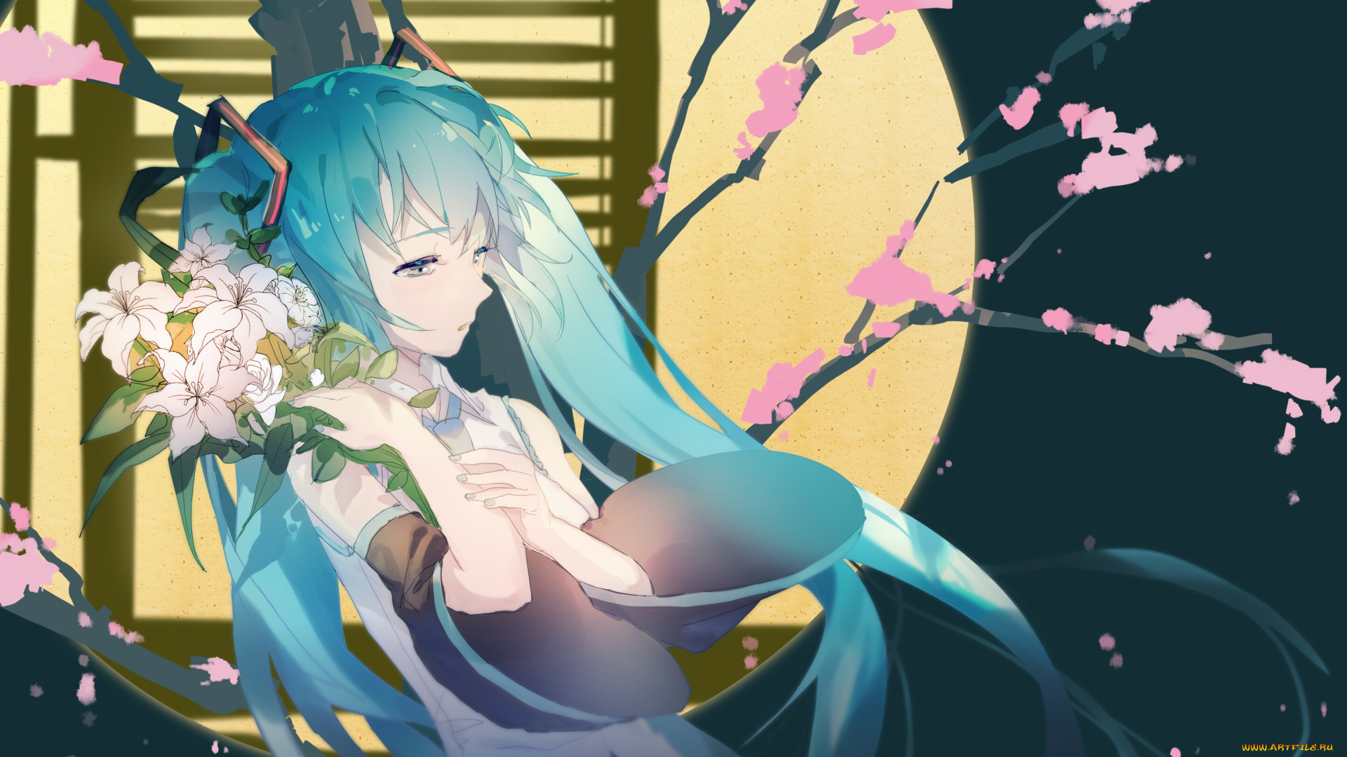 аниме, vocaloid, девушка