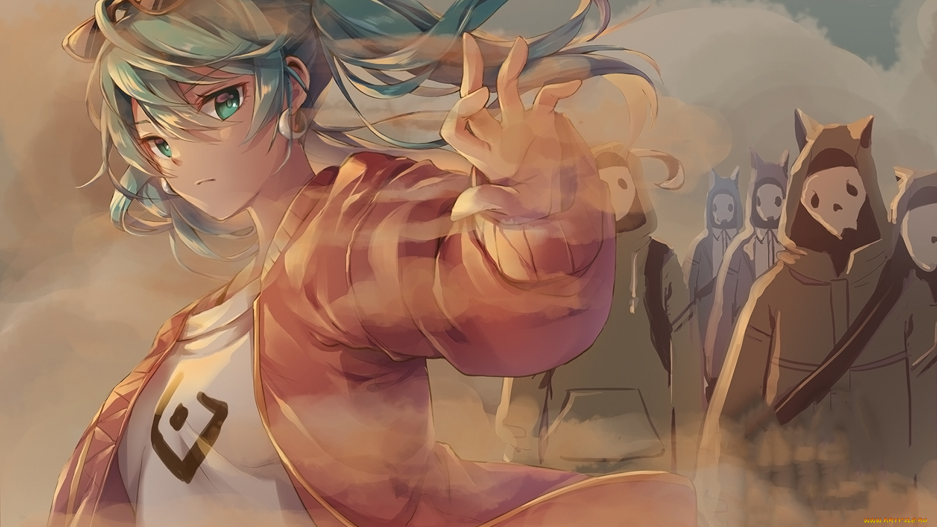 аниме, vocaloid, девушка