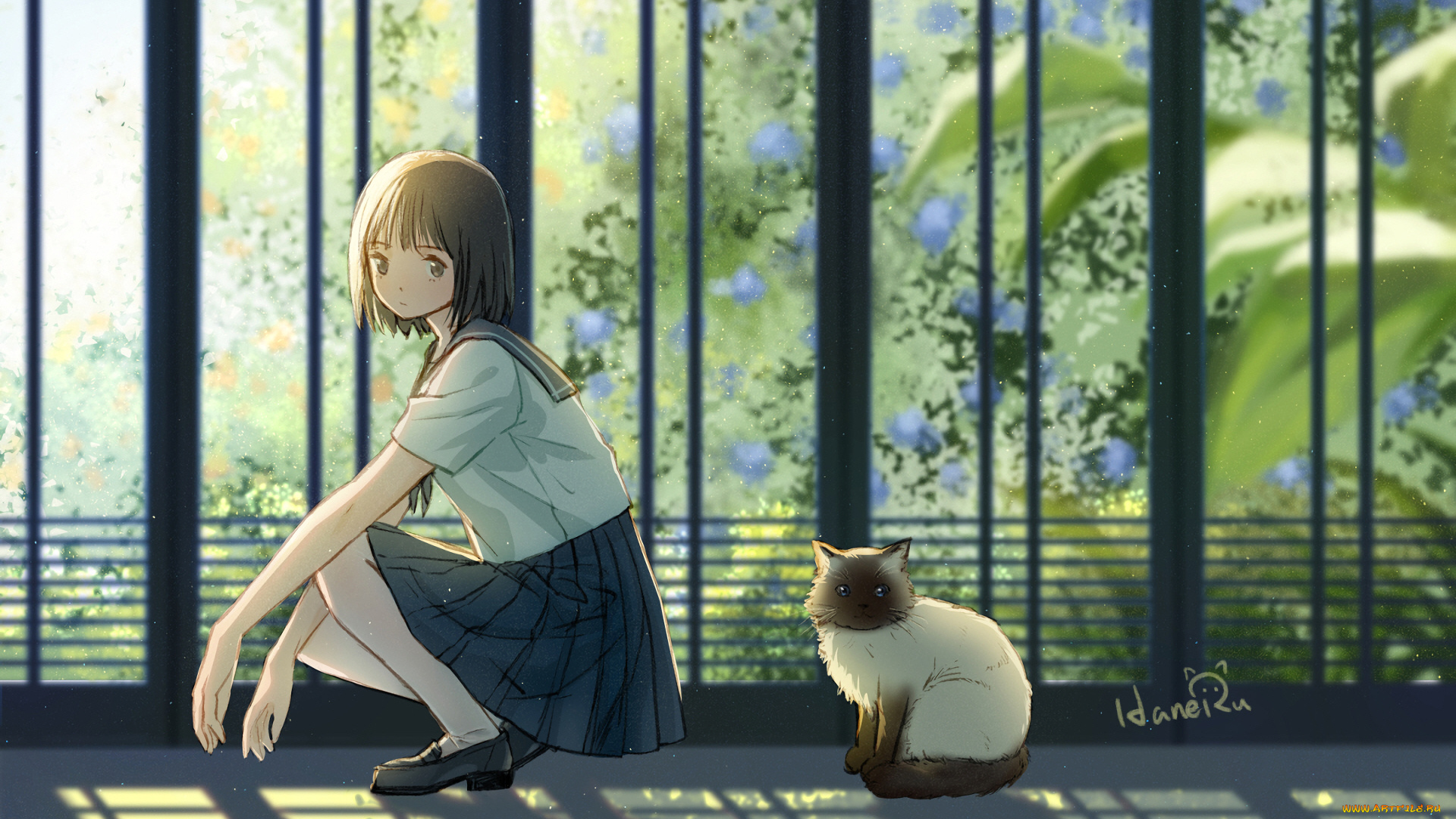 аниме, животные, , существа, девушка