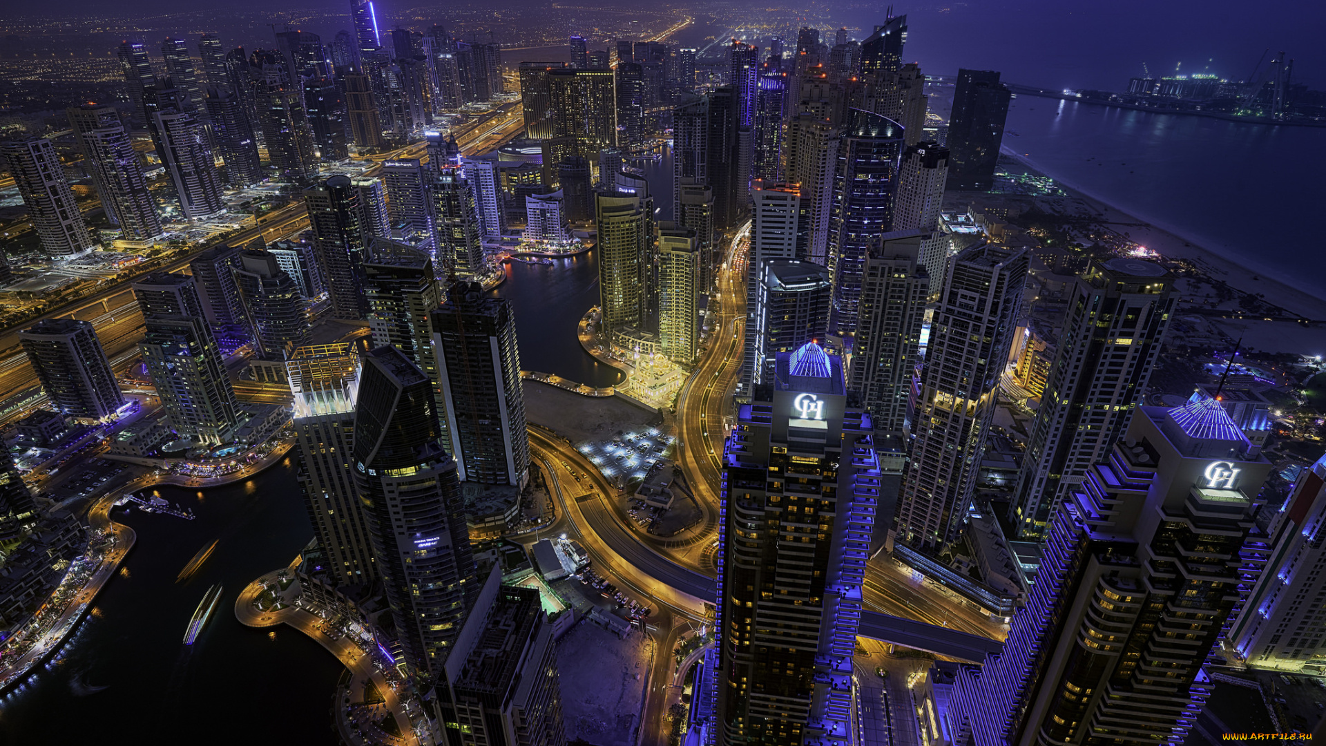 dubai, города, дубай, , оаэ, панорама, небоскребы