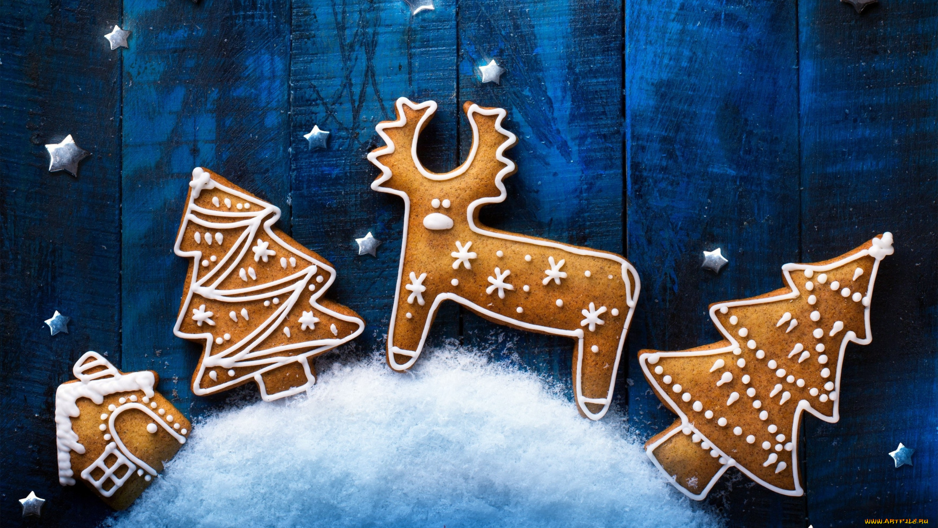 праздничные, угощения, праздник, новый, год, фон