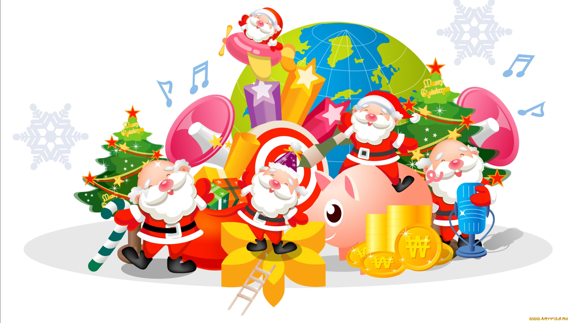 праздничные, векторная, графика, , новый, год, фон, новый, год, праздник