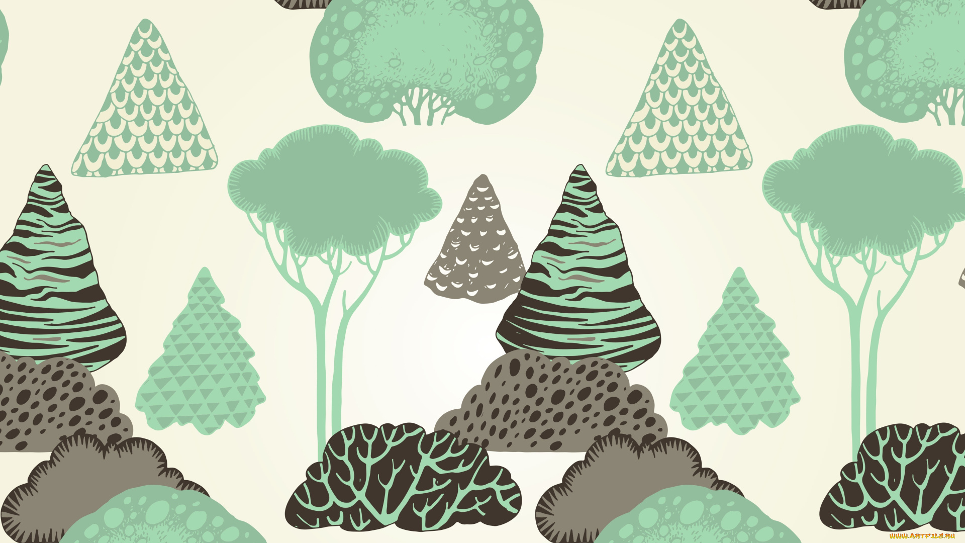 векторная, графика, природа, , nature, фон, деревья