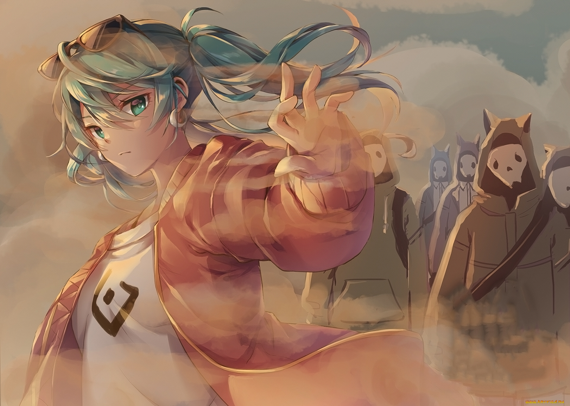 аниме, vocaloid, девушка