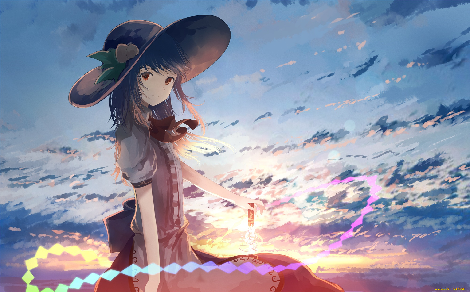 аниме, touhou, hinanawi, tenshi