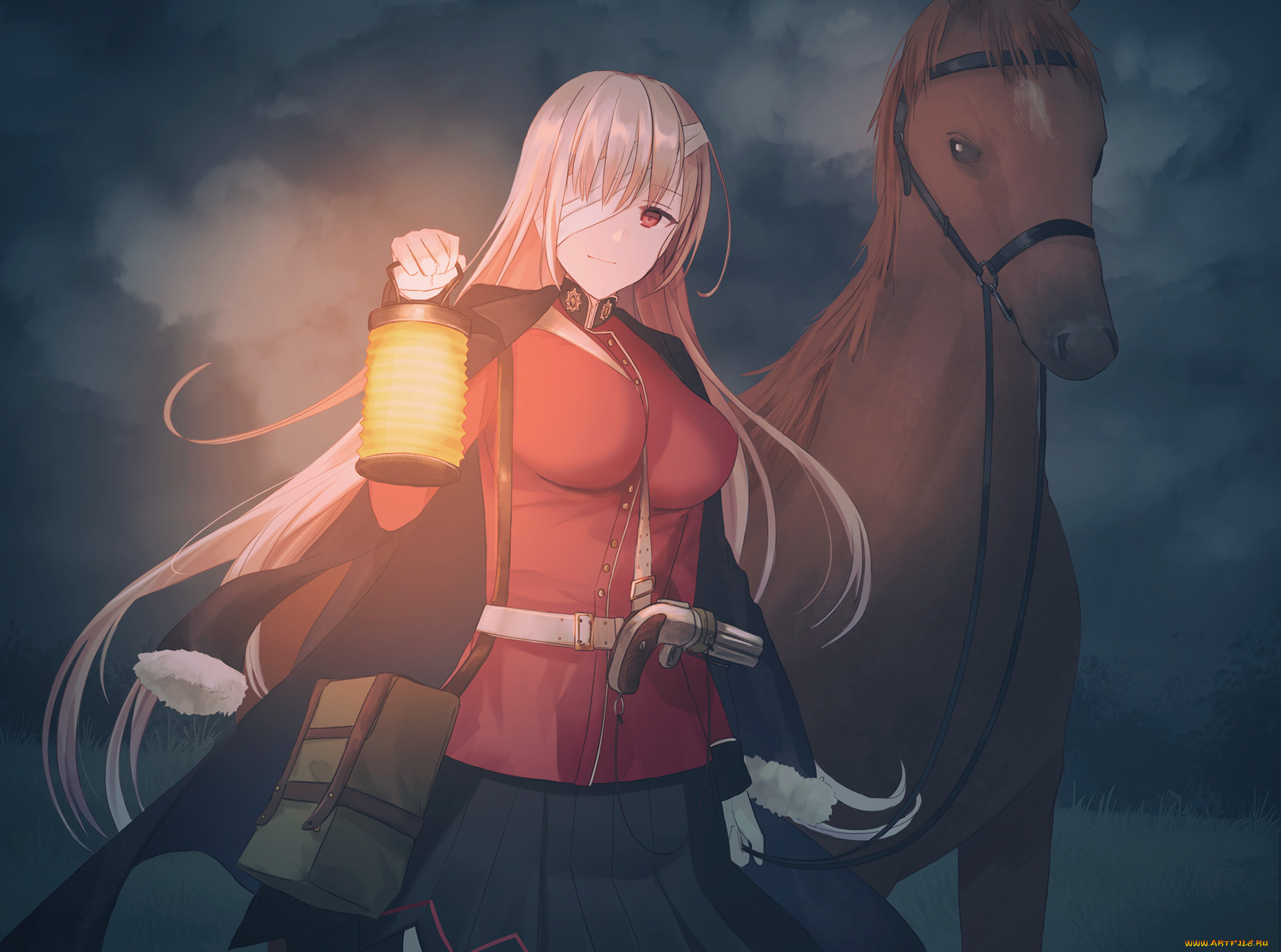 аниме, fate, stay, night, девушка, взгляд, фон