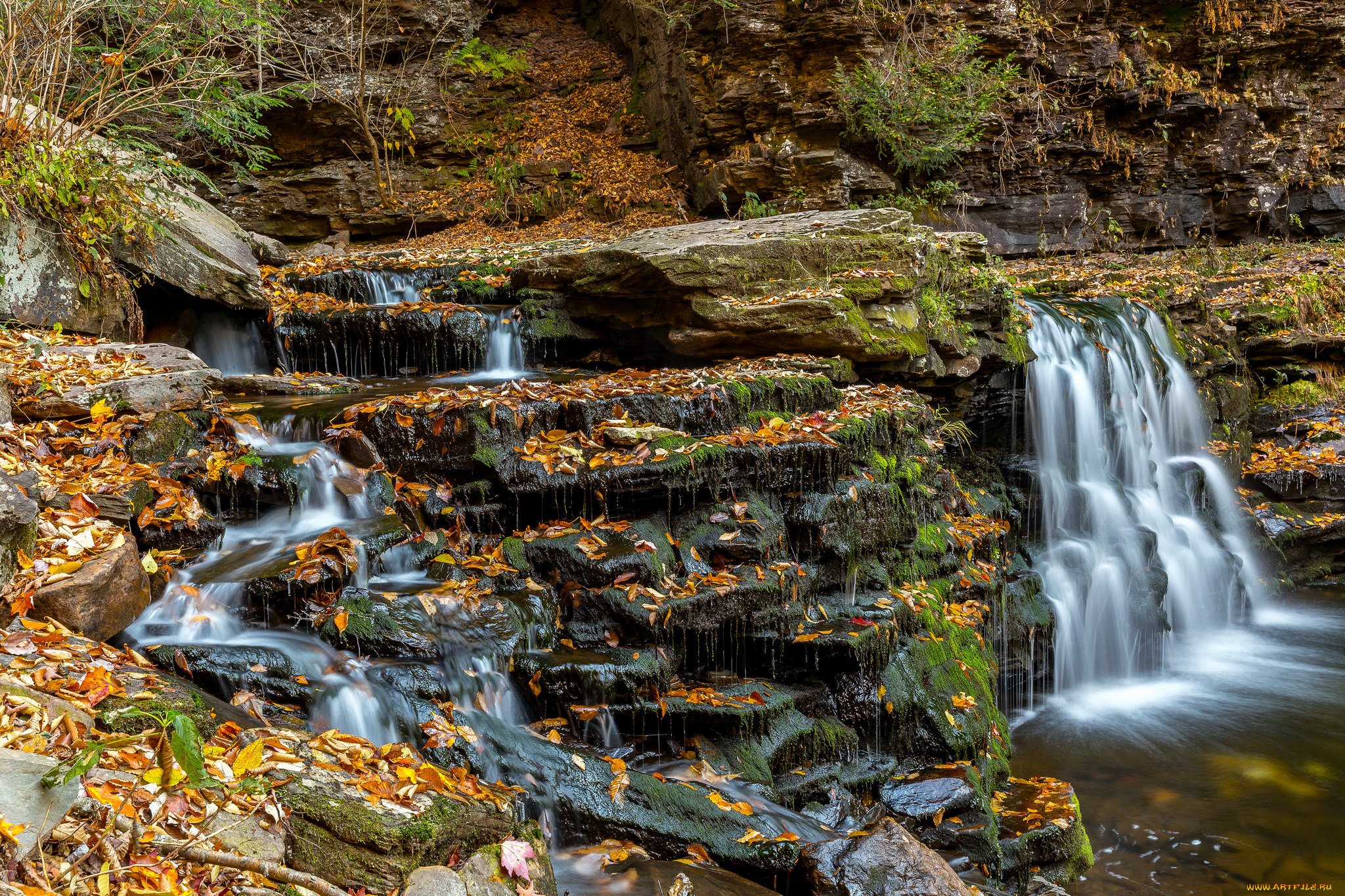 природа, водопады, простор