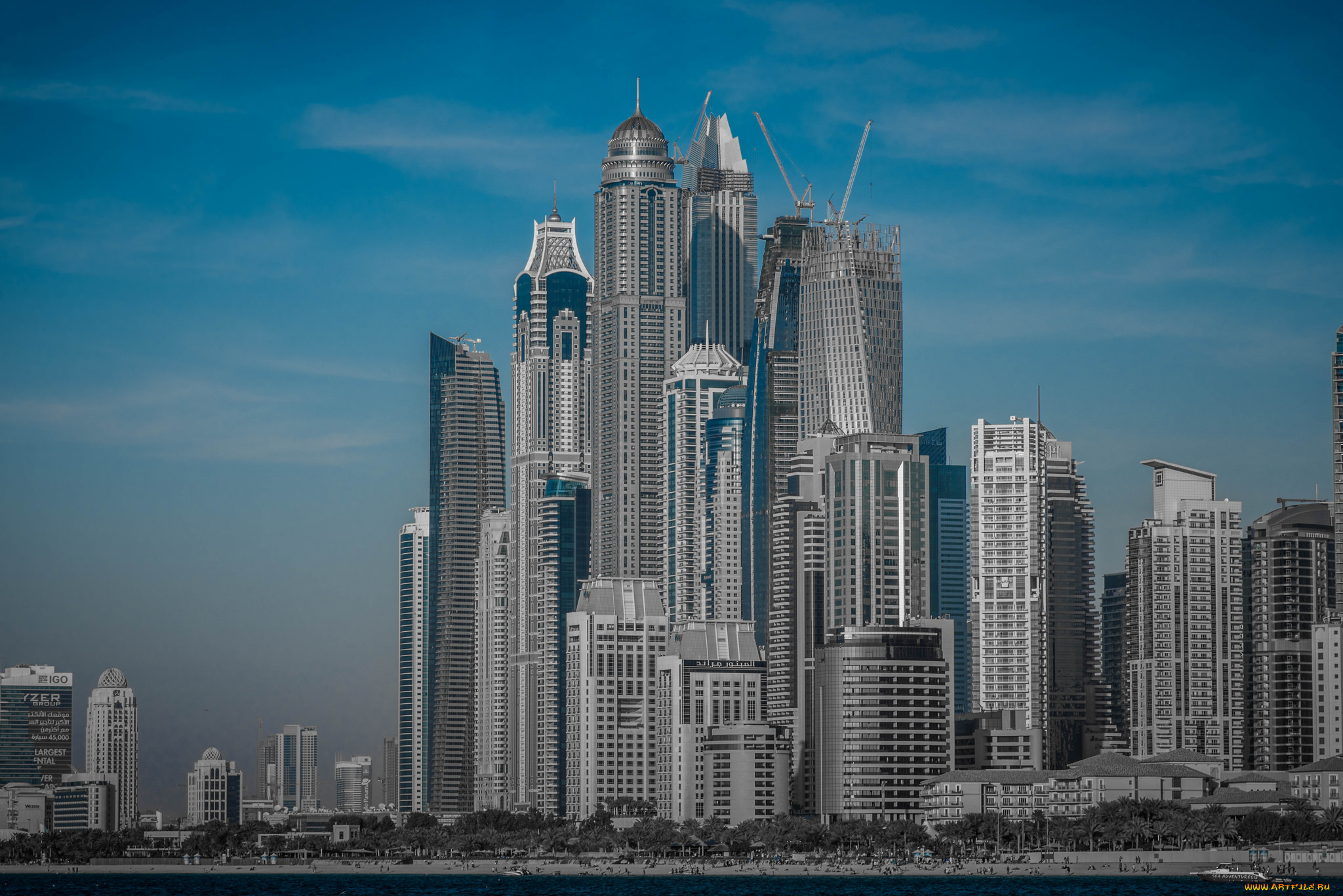 dubai, города, дубай, , оаэ, небоскребы, панорама