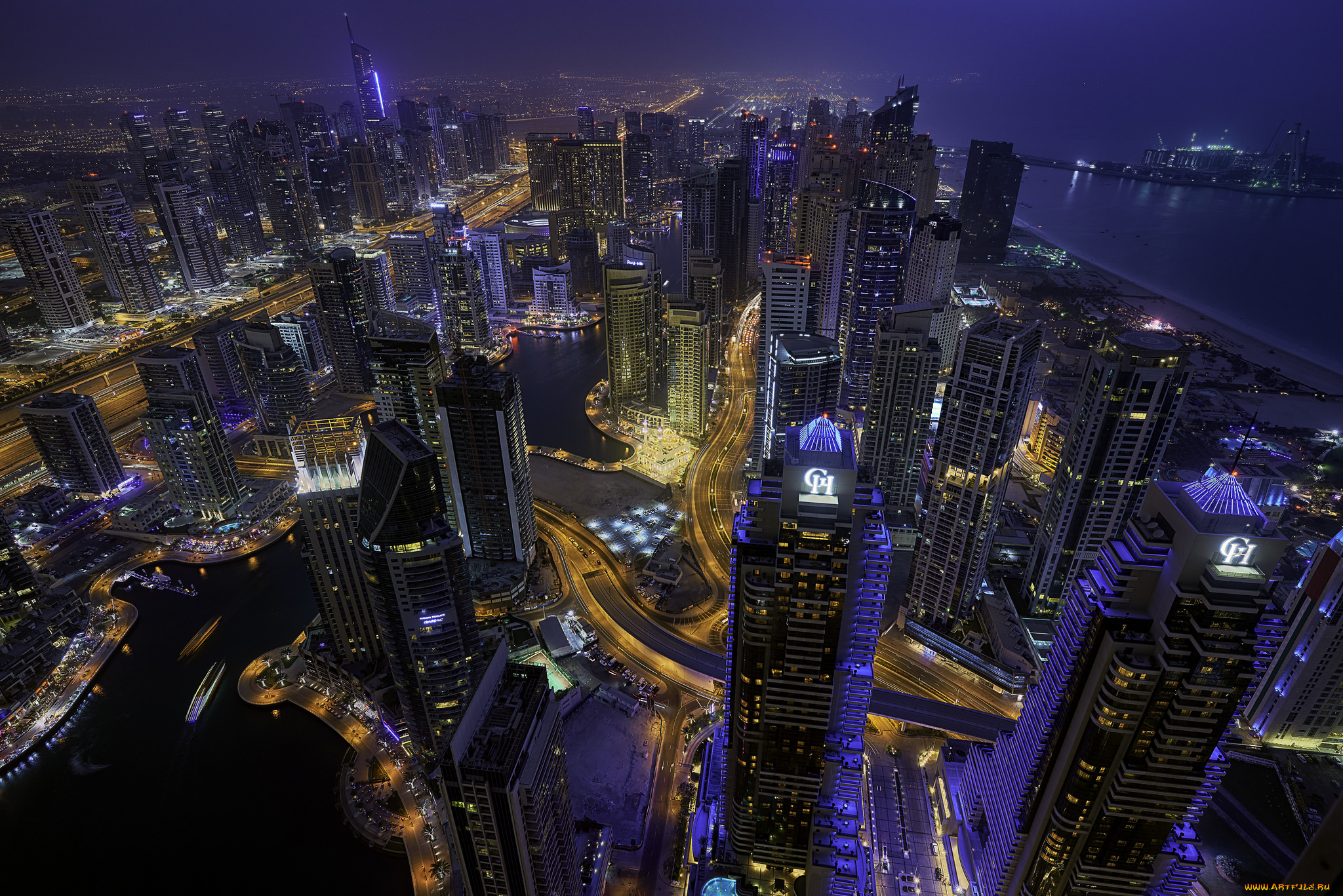 dubai, города, дубай, , оаэ, панорама, небоскребы