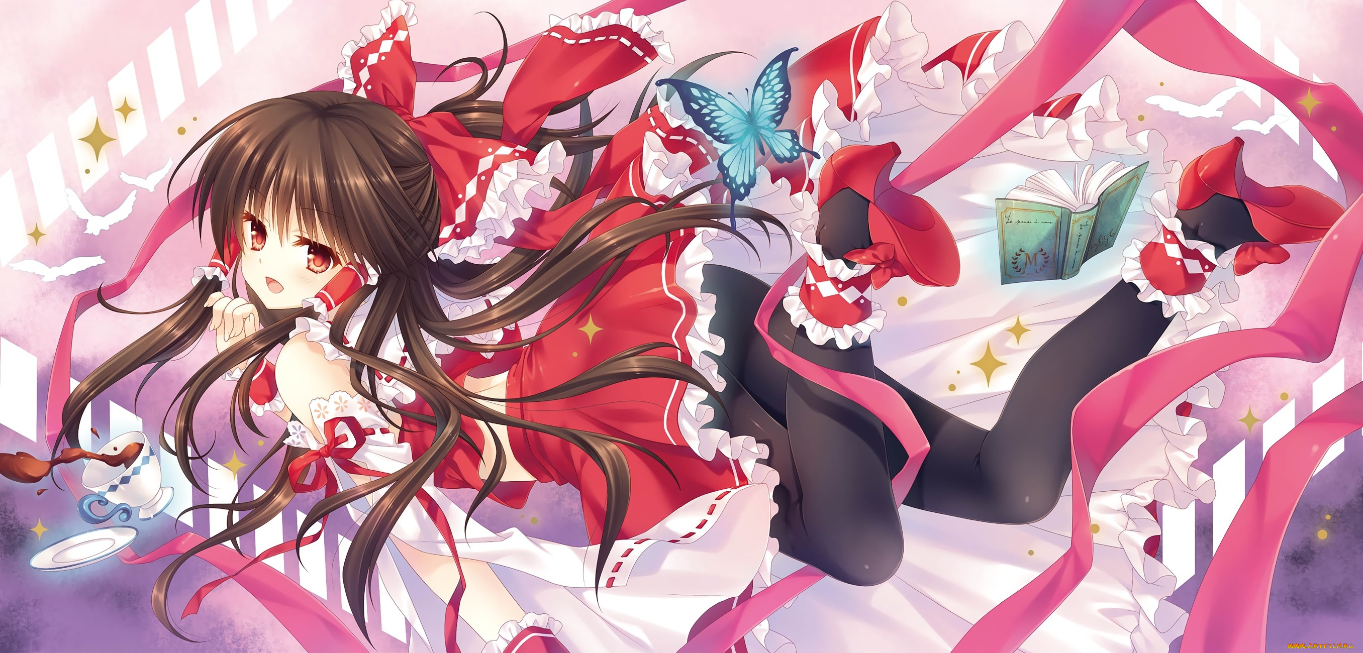 аниме, touhou, tatekawa, mako, akurei, reimu