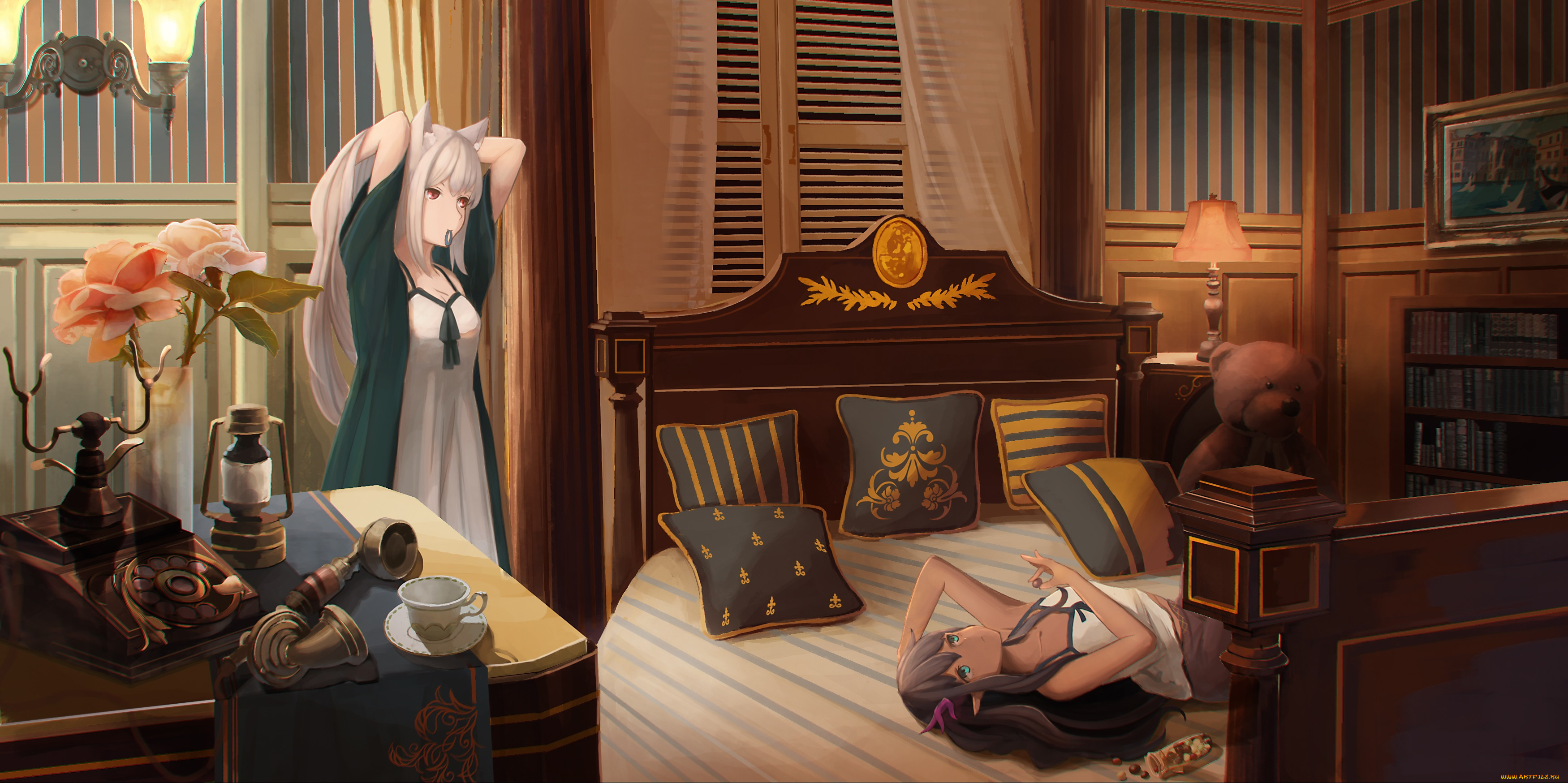 аниме, животные, , существа, девушки