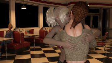 Картинка 3д+графика люди+ people фон взгляд девушки