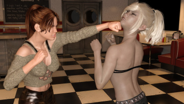 Картинка 3д+графика люди+ people взгляд фон девушки