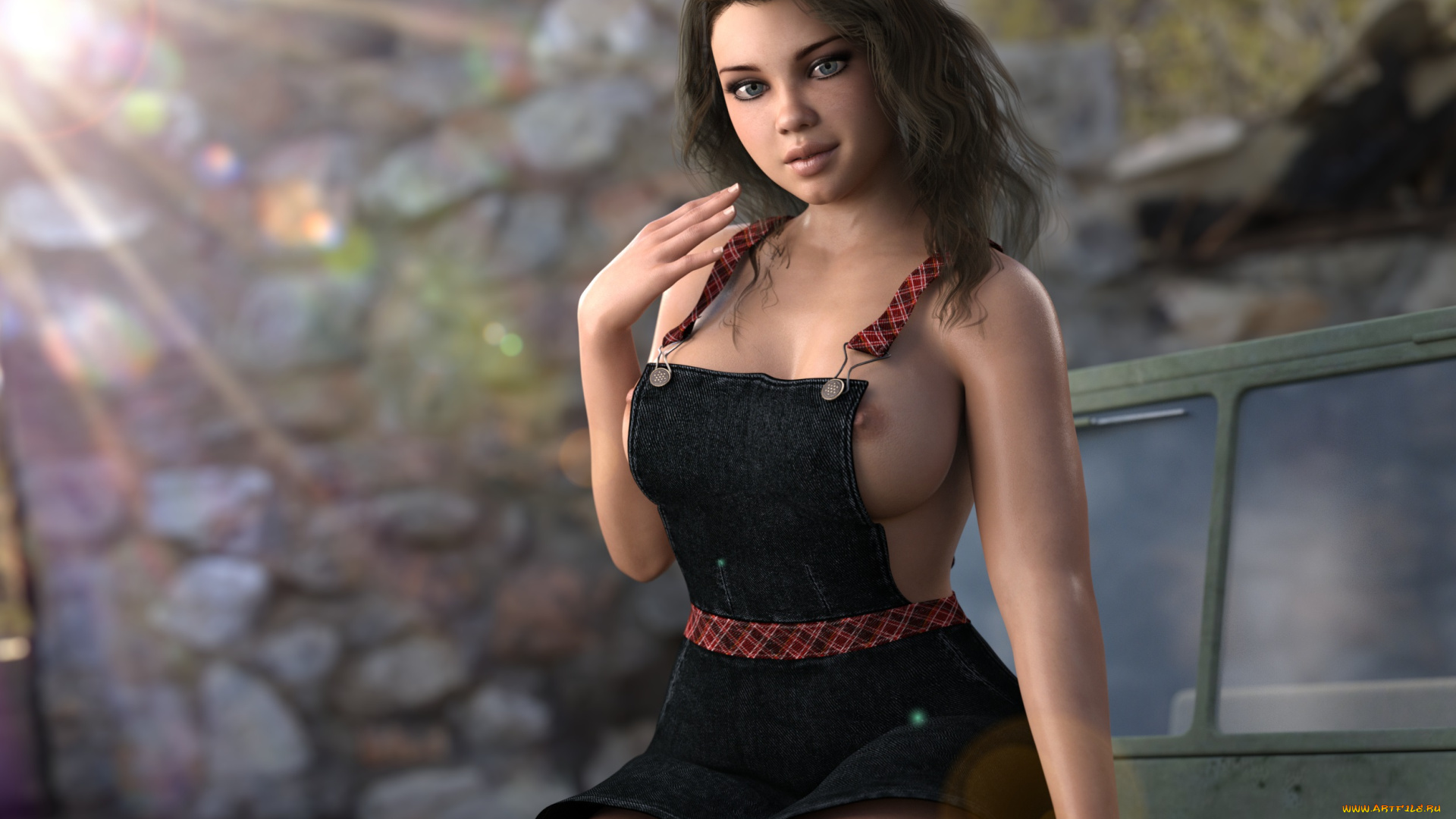 3д, графика, люди, , people, взгляд, фон, девушка