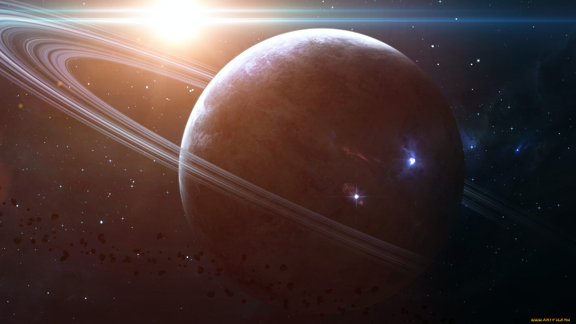 космос, арт, звезды, галактики, планета, вселенная