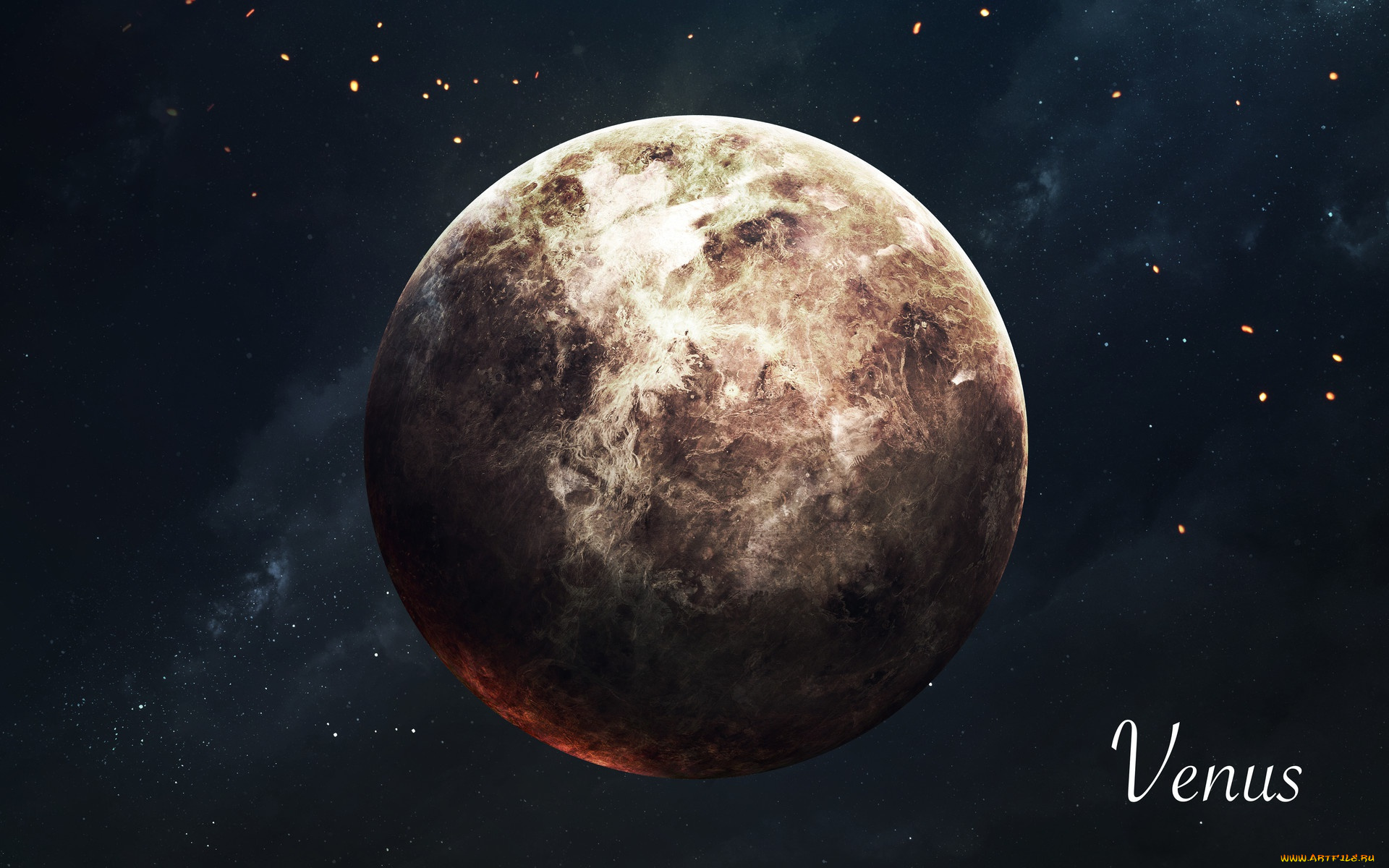 космос, венера, звезды, галактики, вселенная, планета