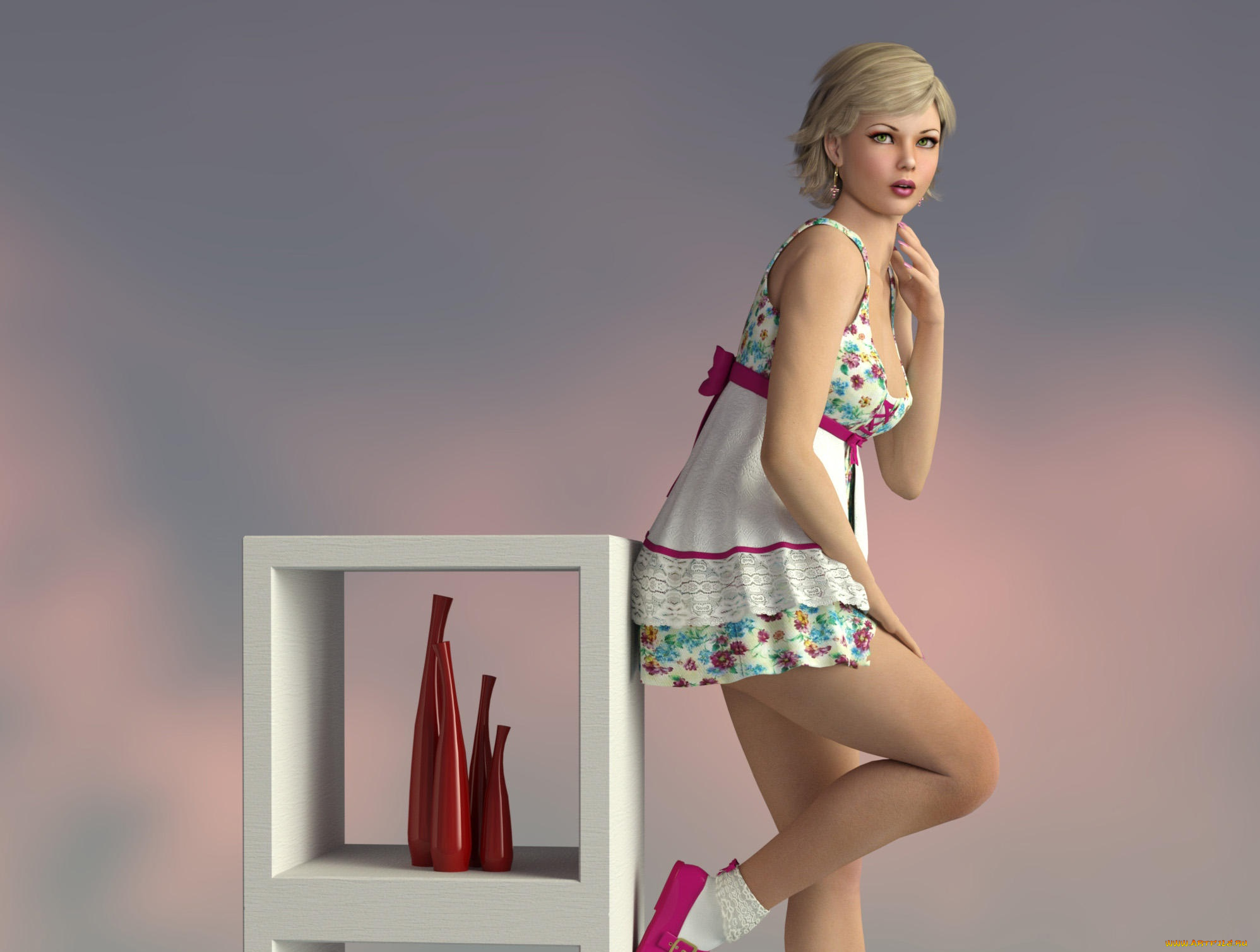 3д, графика, люди, , people, фон, взгляд, девушка