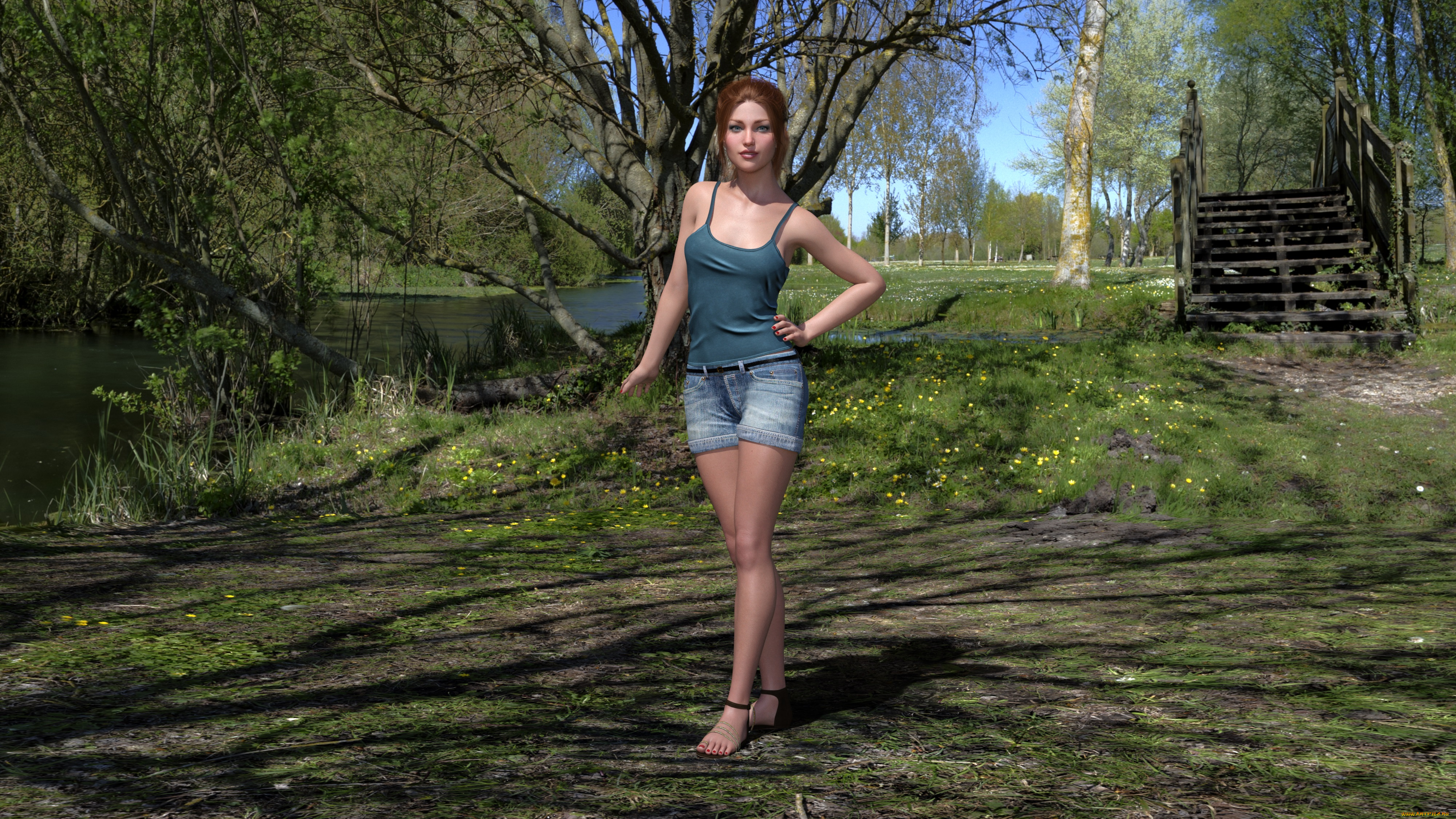 3д, графика, люди, , people, фон, взгляд, девушка