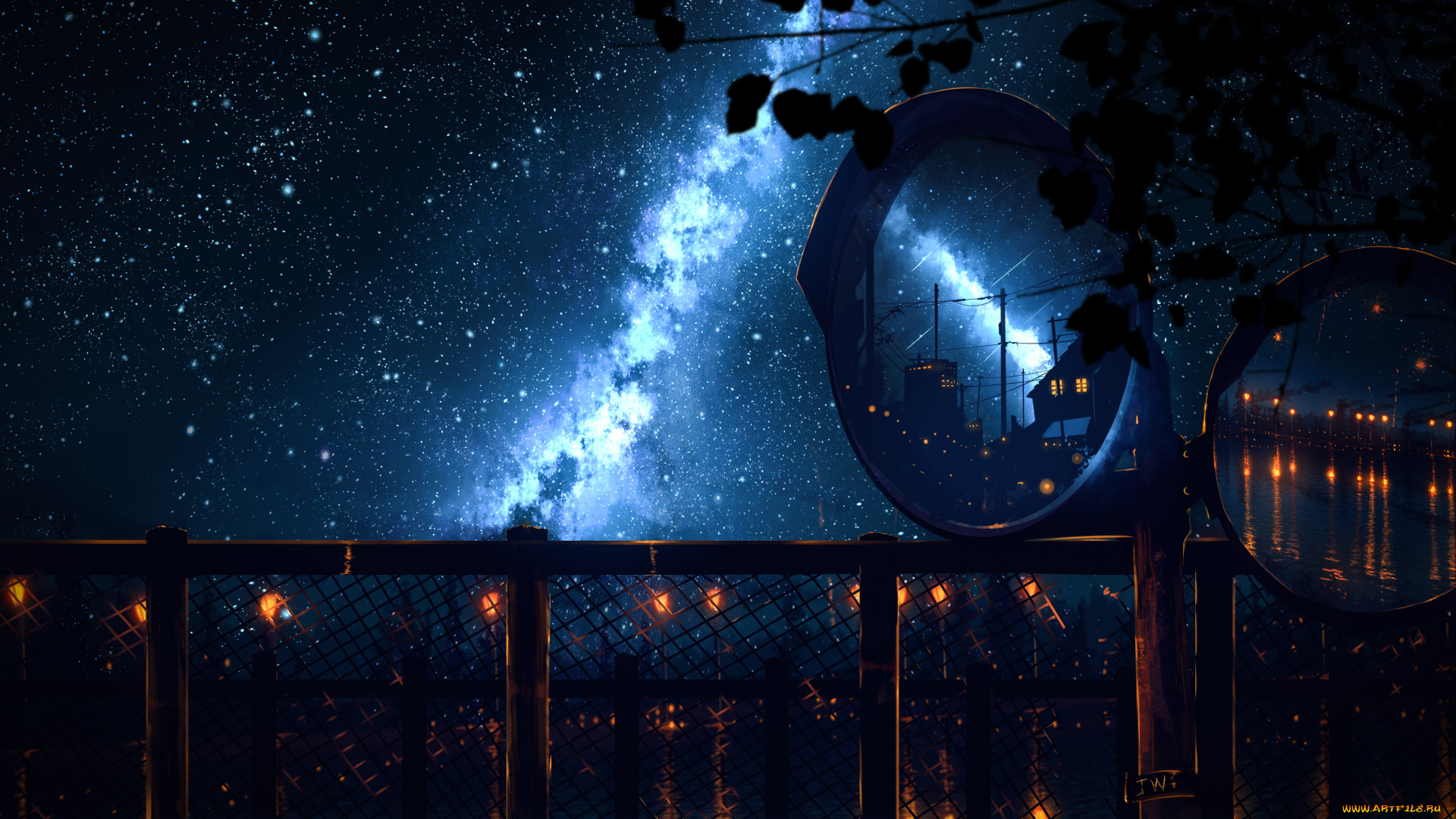 аниме, город, , улицы, , интерьер, , здания, ночь