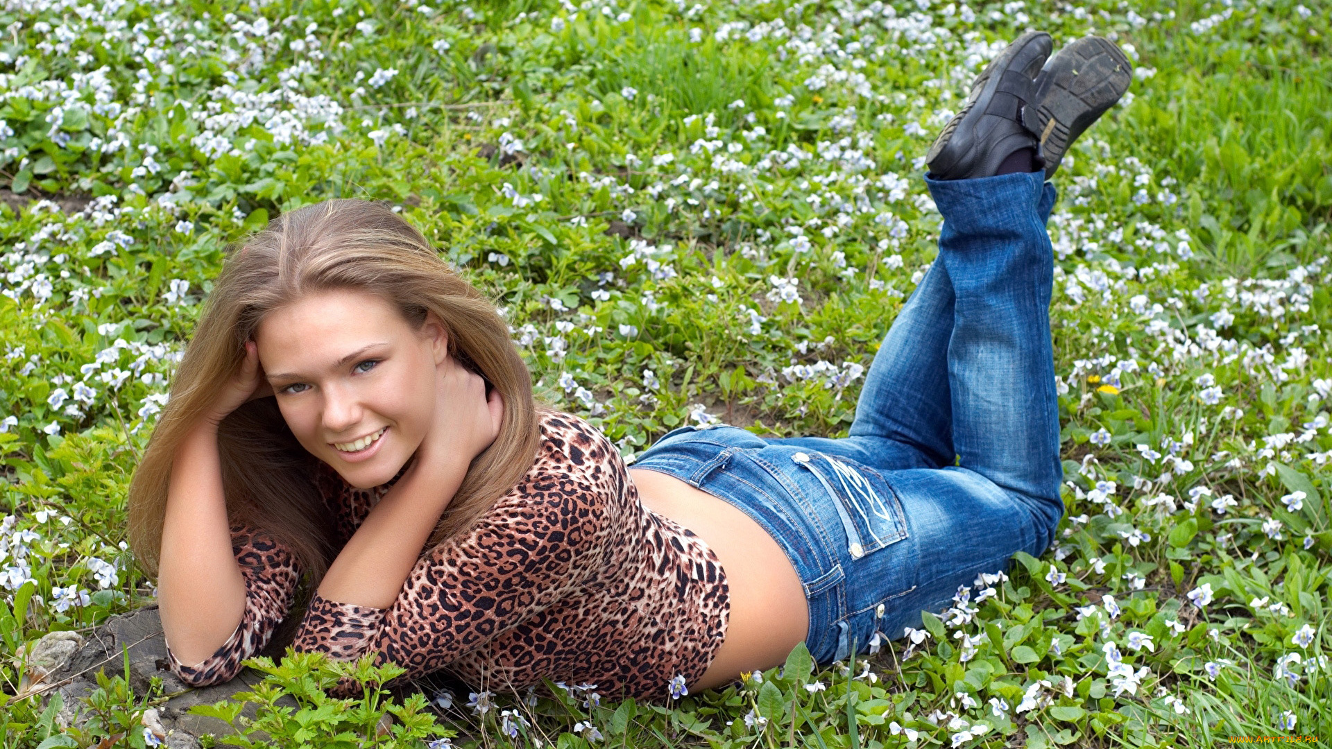 девушки, -, блондинки, , светловолосые, луг, весна, фиалки