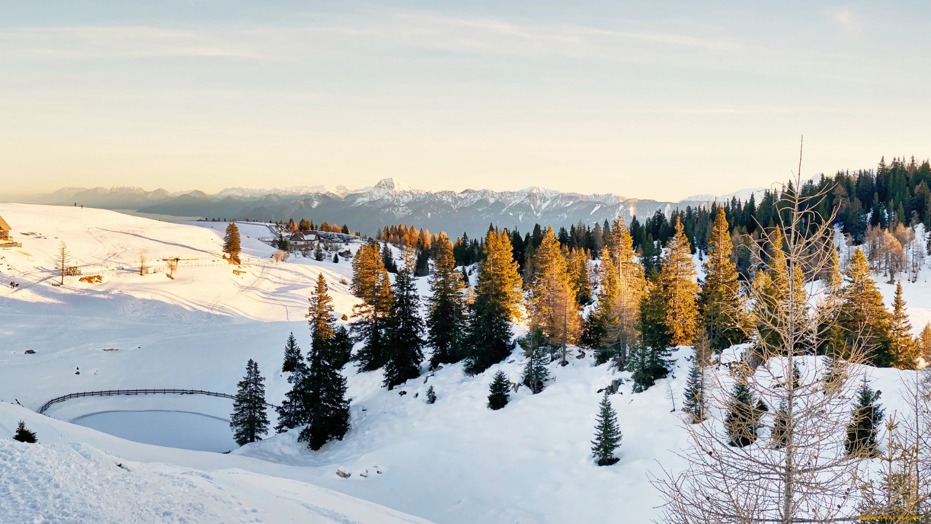 природа, зима, снег, сугробы