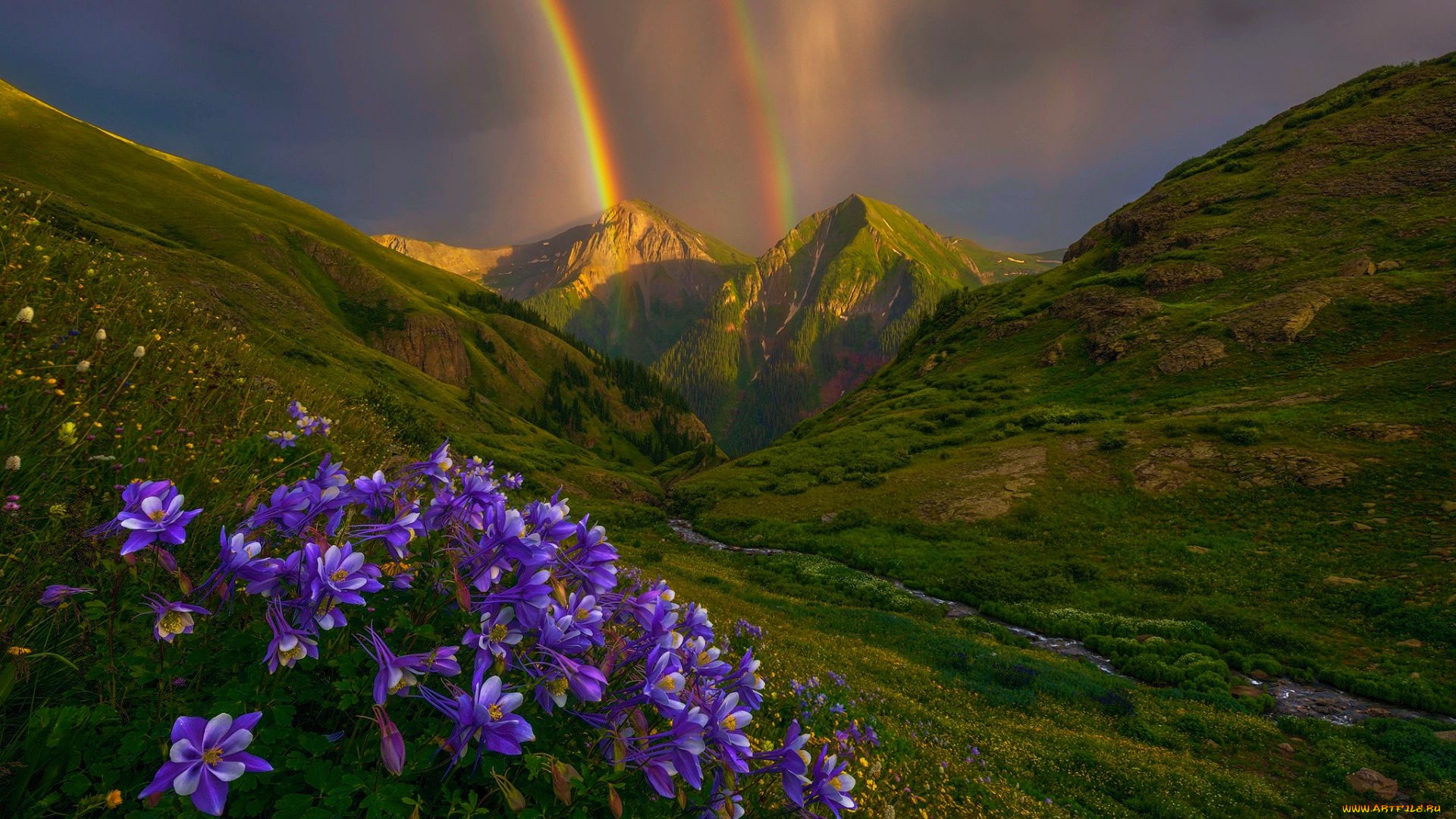 san, juan, mountains, colorado, природа, радуга, san, juan, mountains