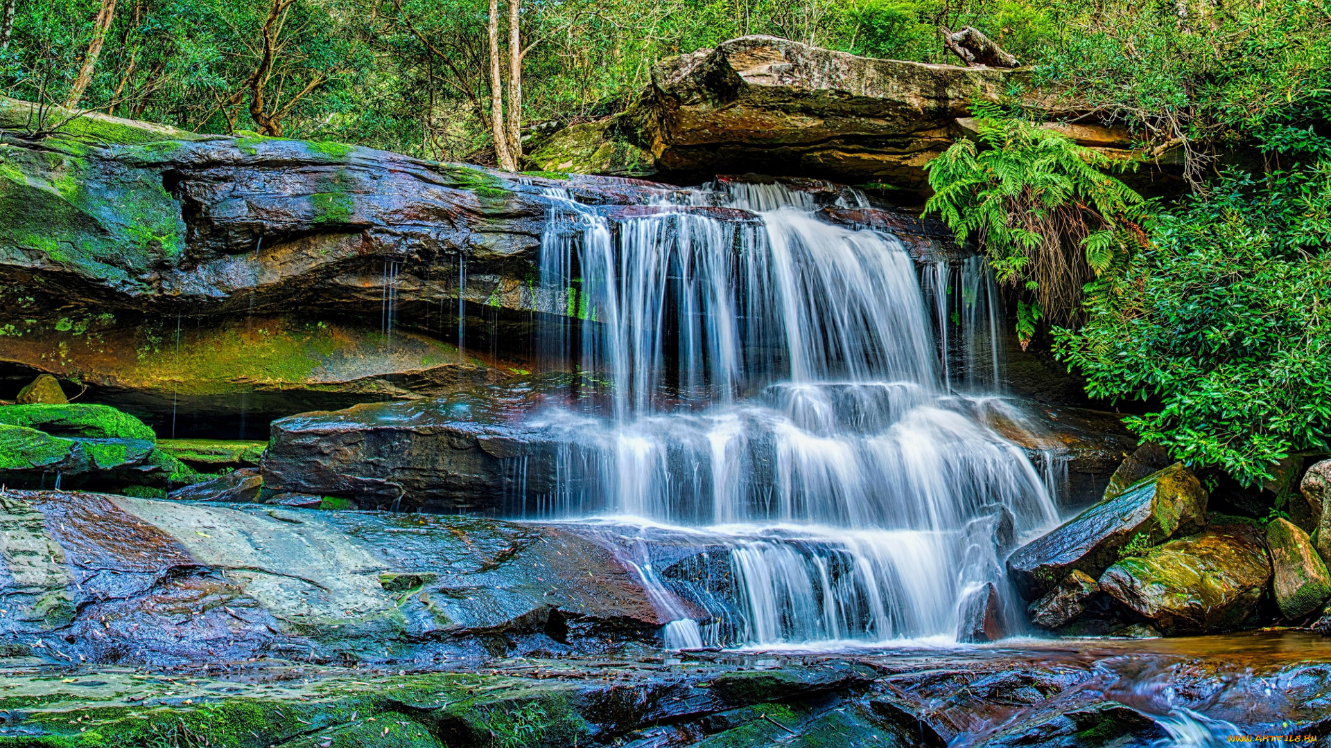природа, водопады, пейзаж