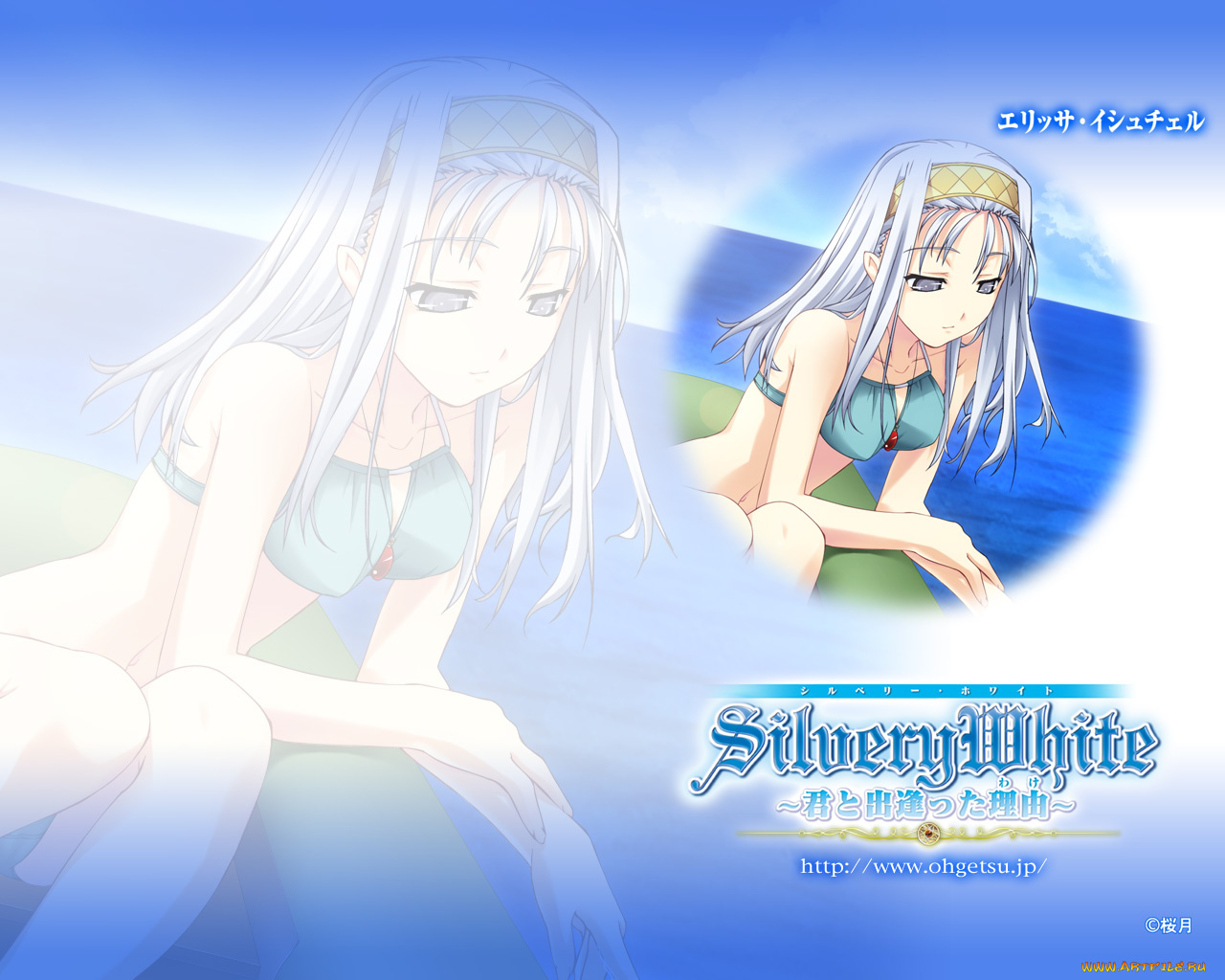 silverywhite, аниме, silvery, white