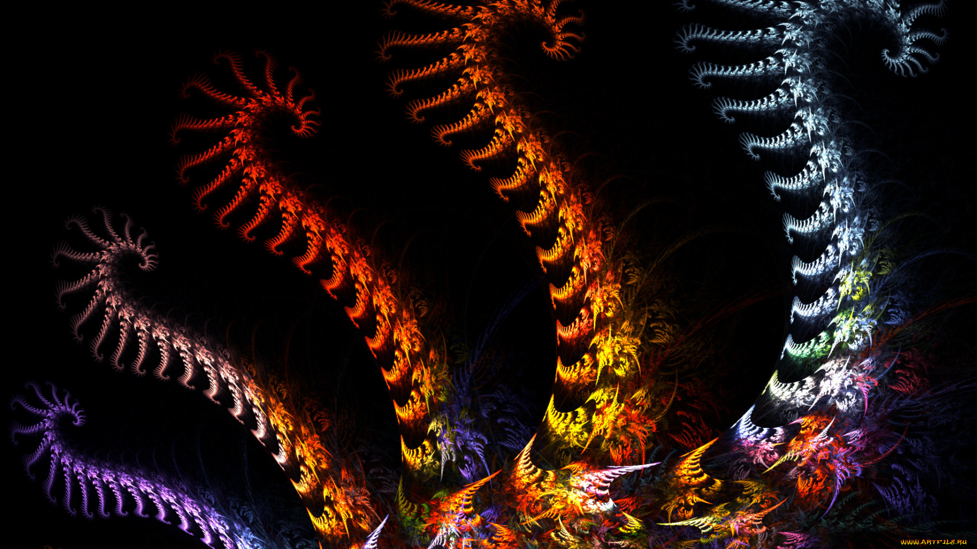 3д, графика, fractal, фракталы, узор, фон