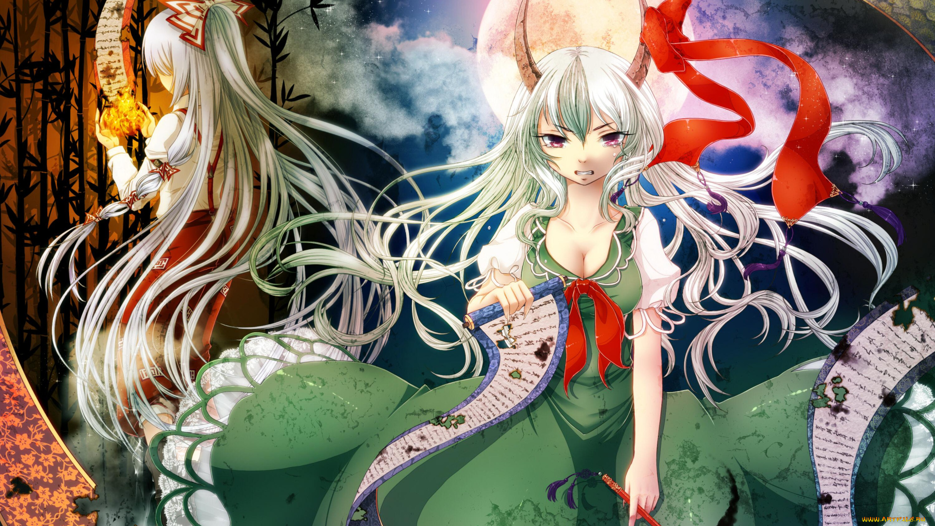 аниме, touhou, девушки