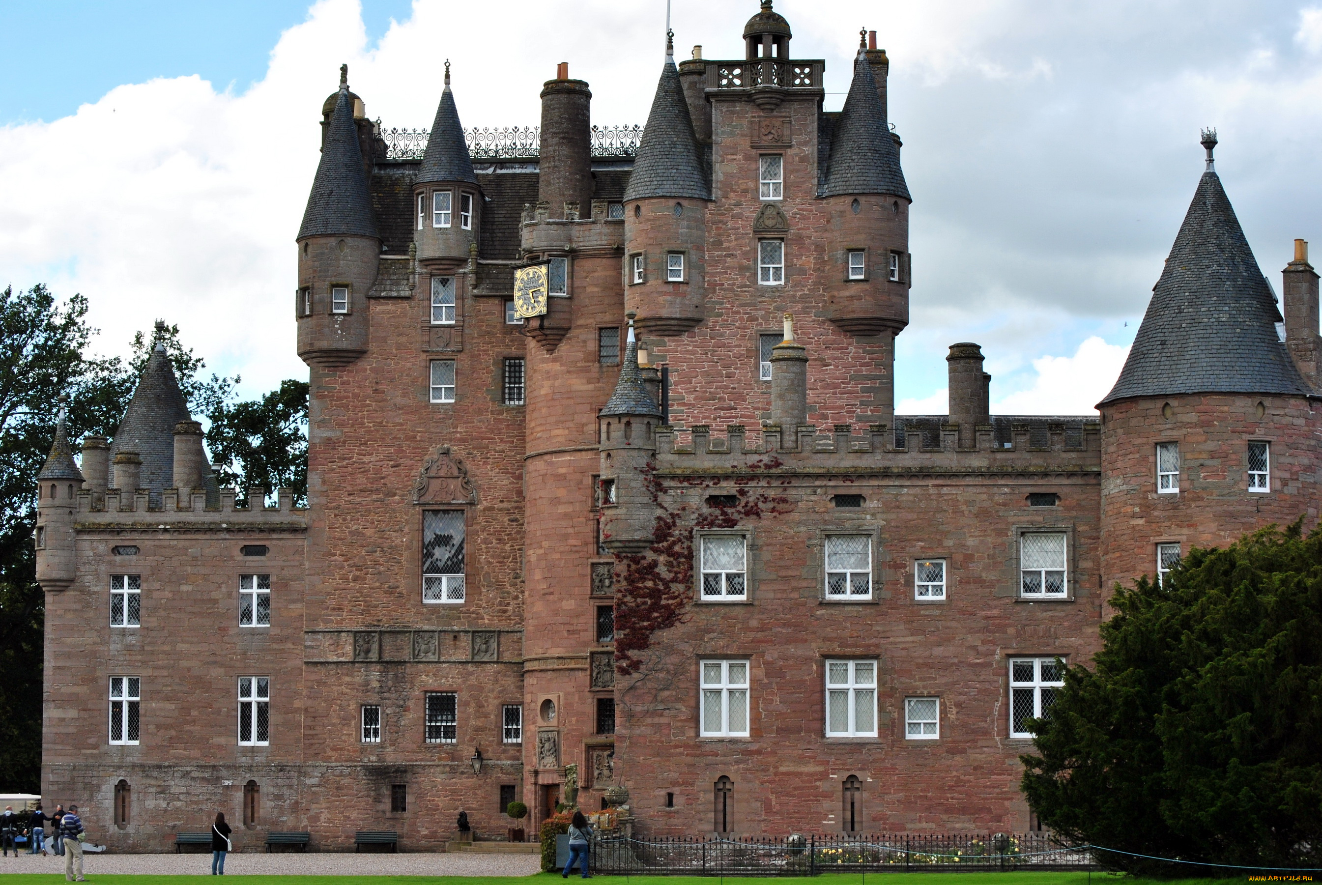 castle, glamis, scotland, города, дворцы, замки, крепости, башни, башенки