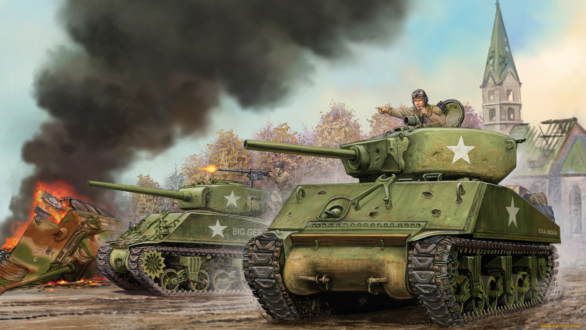 рисованные, армия, джамбо, шерман, jumbo, m4a3e2, танк, sherman, u, s, assault