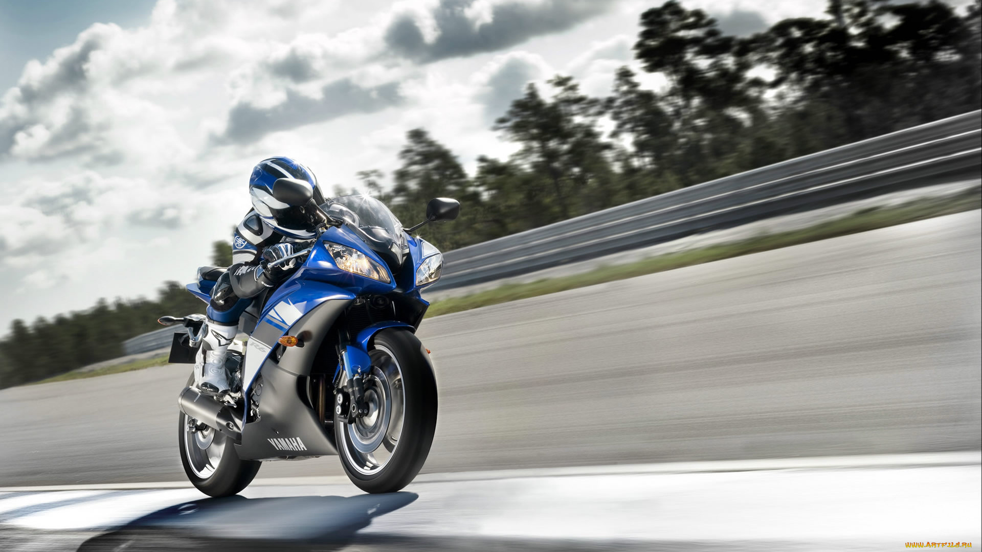 спорт, мотоспорт, yamaha, r6, трек, гонка