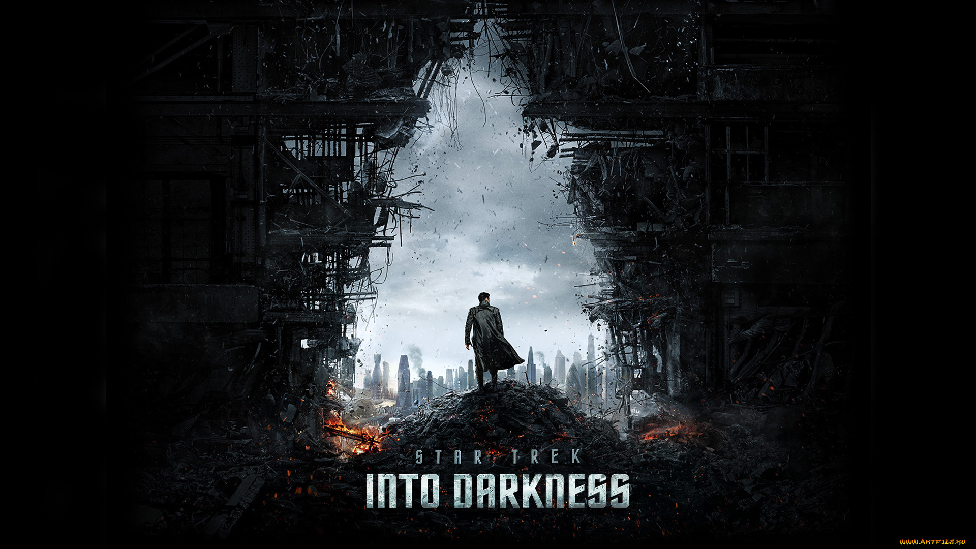 star, trek, into, darkness, кино, фильмы, надпись, разруха, фантастика, плащ