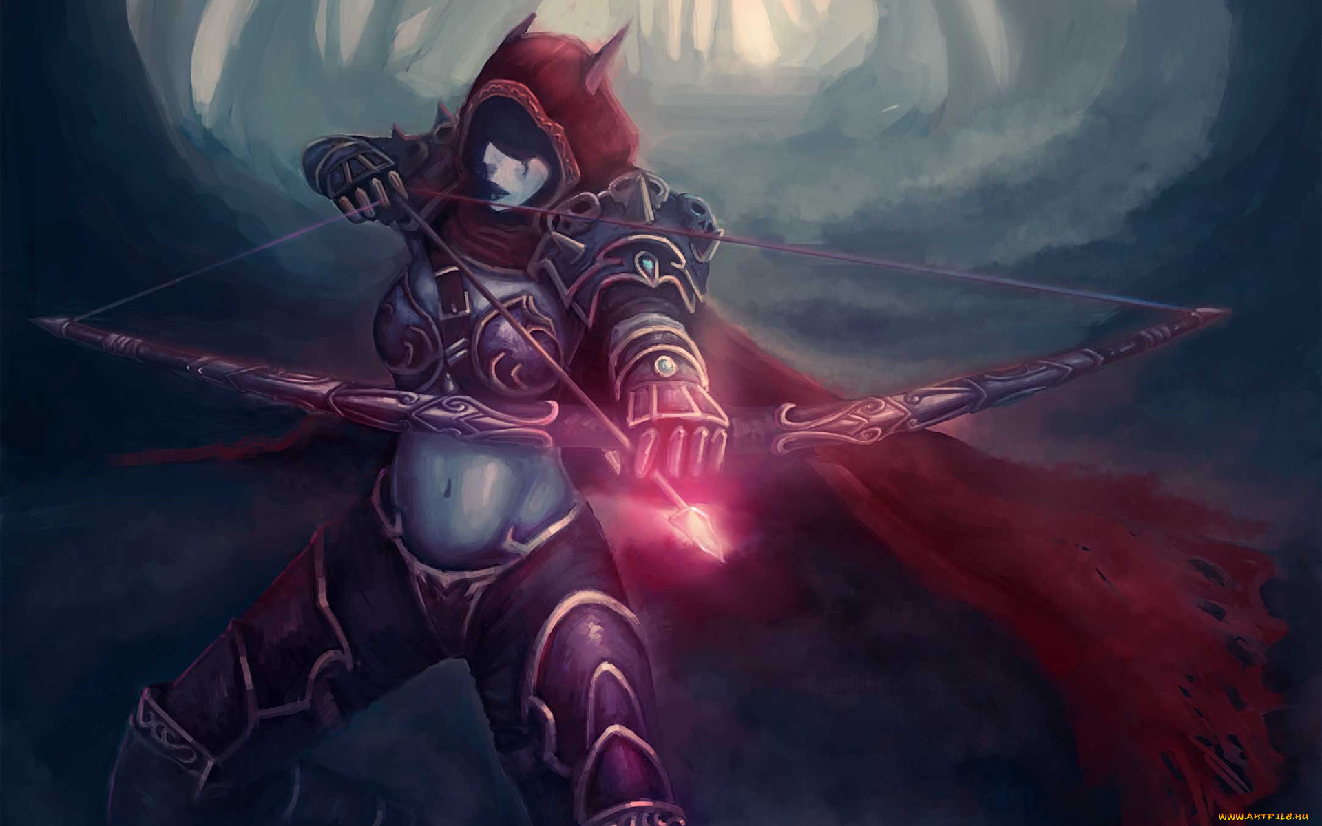 фэнтези, эльфы, лук, эльфийка