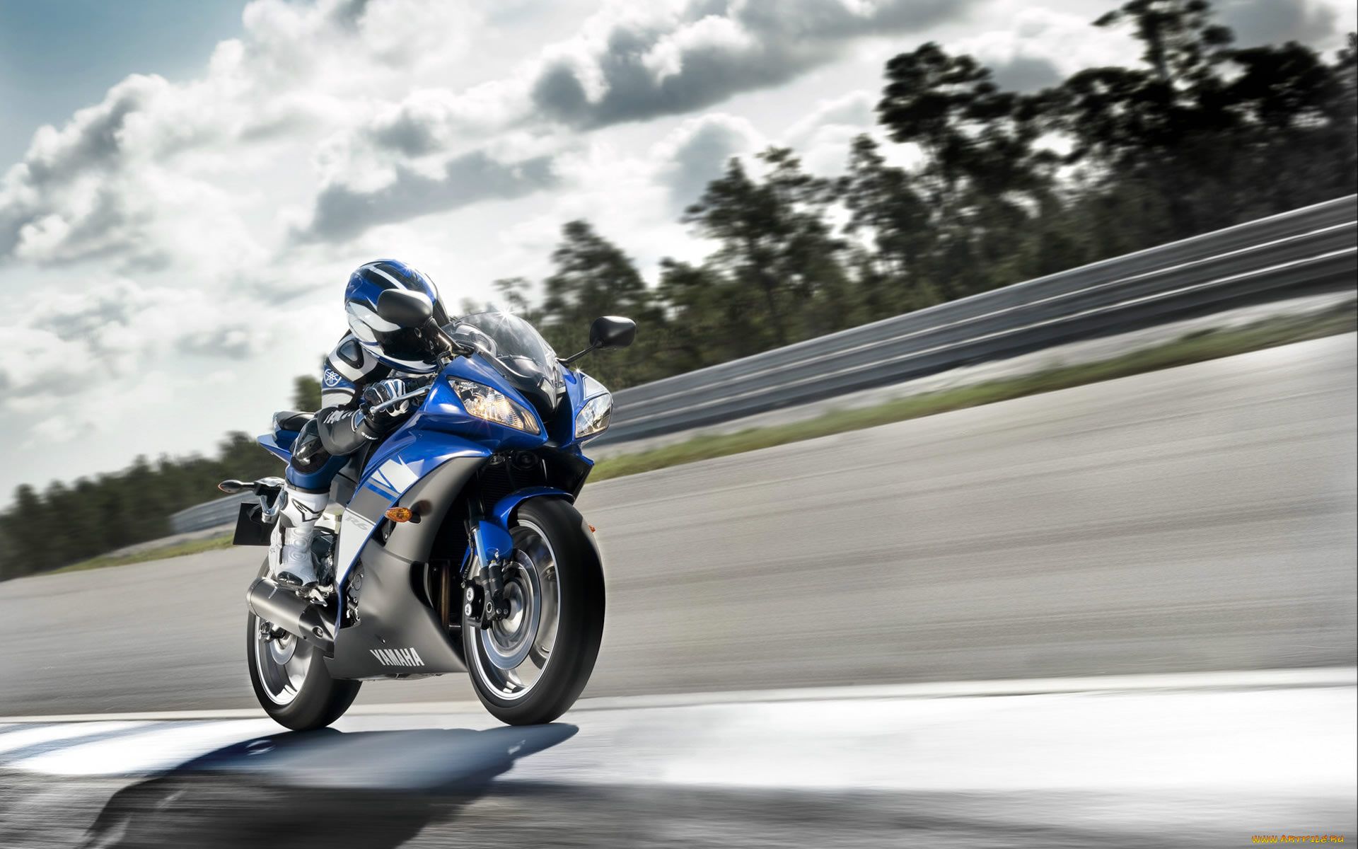 спорт, мотоспорт, yamaha, r6, трек, гонка