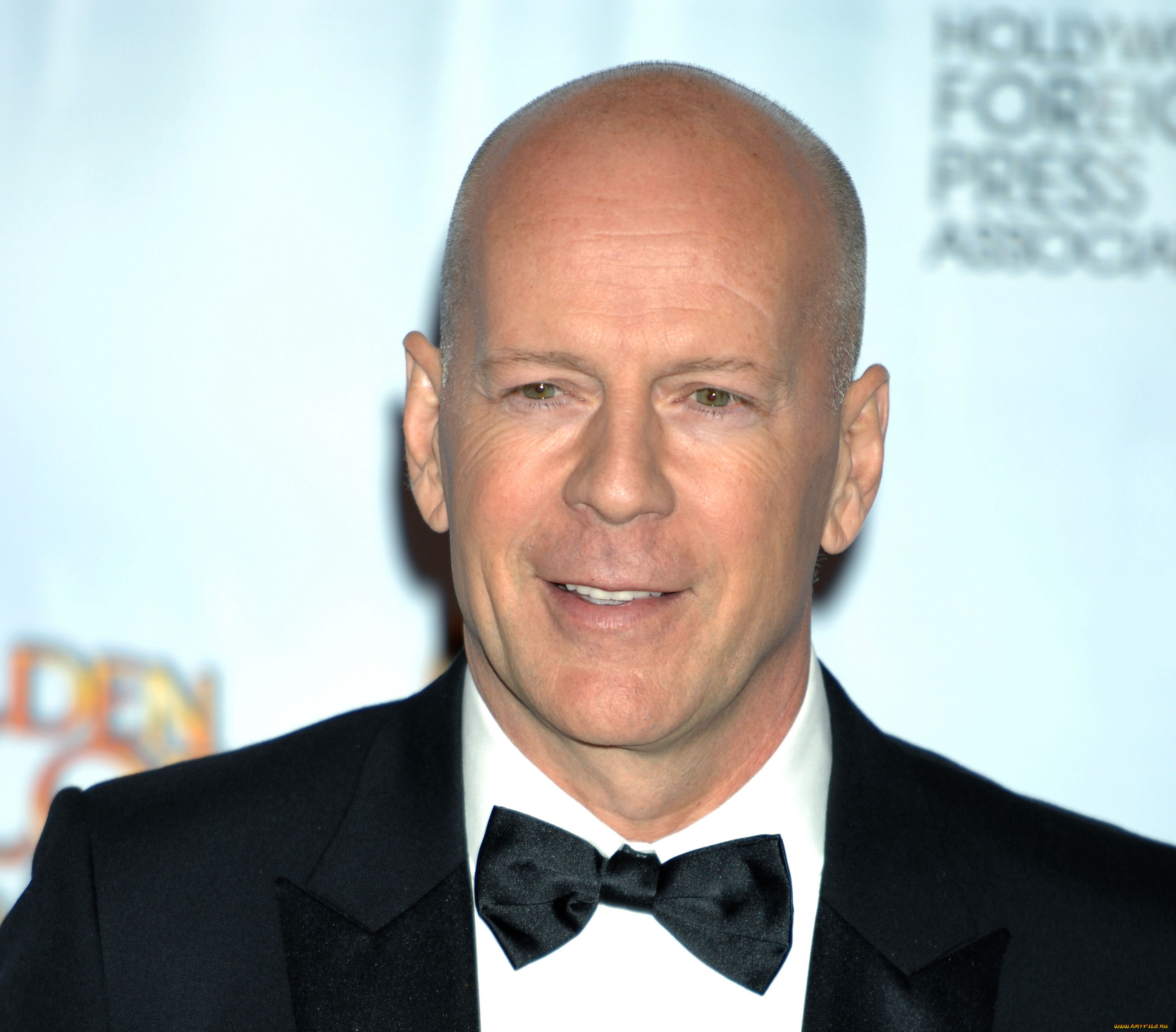 bruce, willis, мужчины, улыбка, бабочка